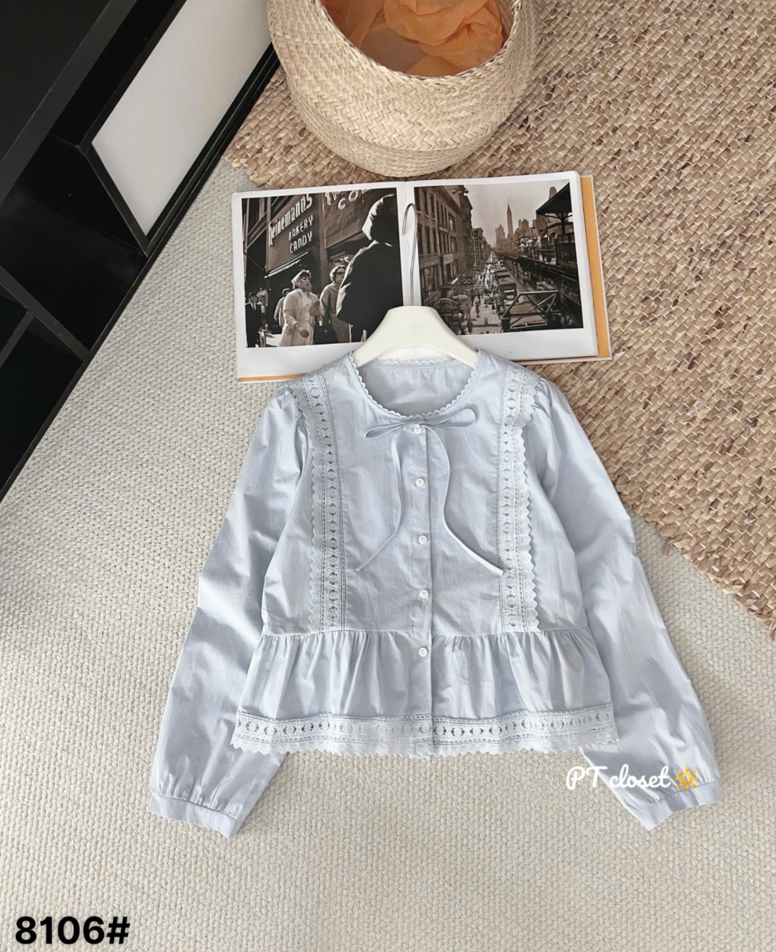 A8106 Áo babydoll dài tay