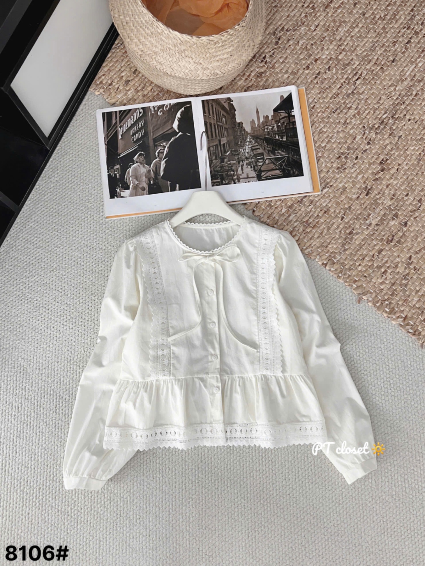 A8106 Áo babydoll dài tay