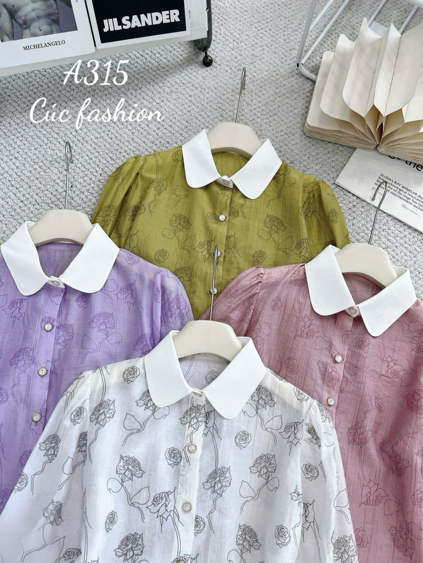 A315 Áo sơ mi rose