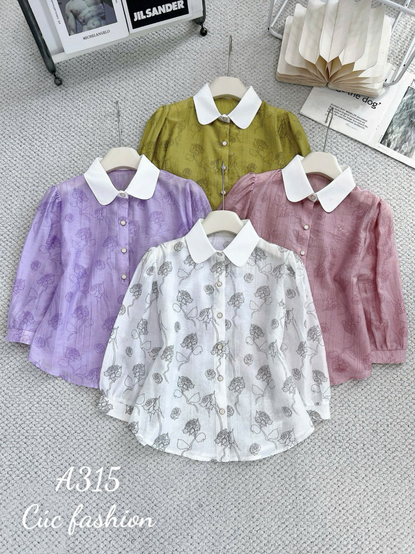 A315 Áo sơ mi rose