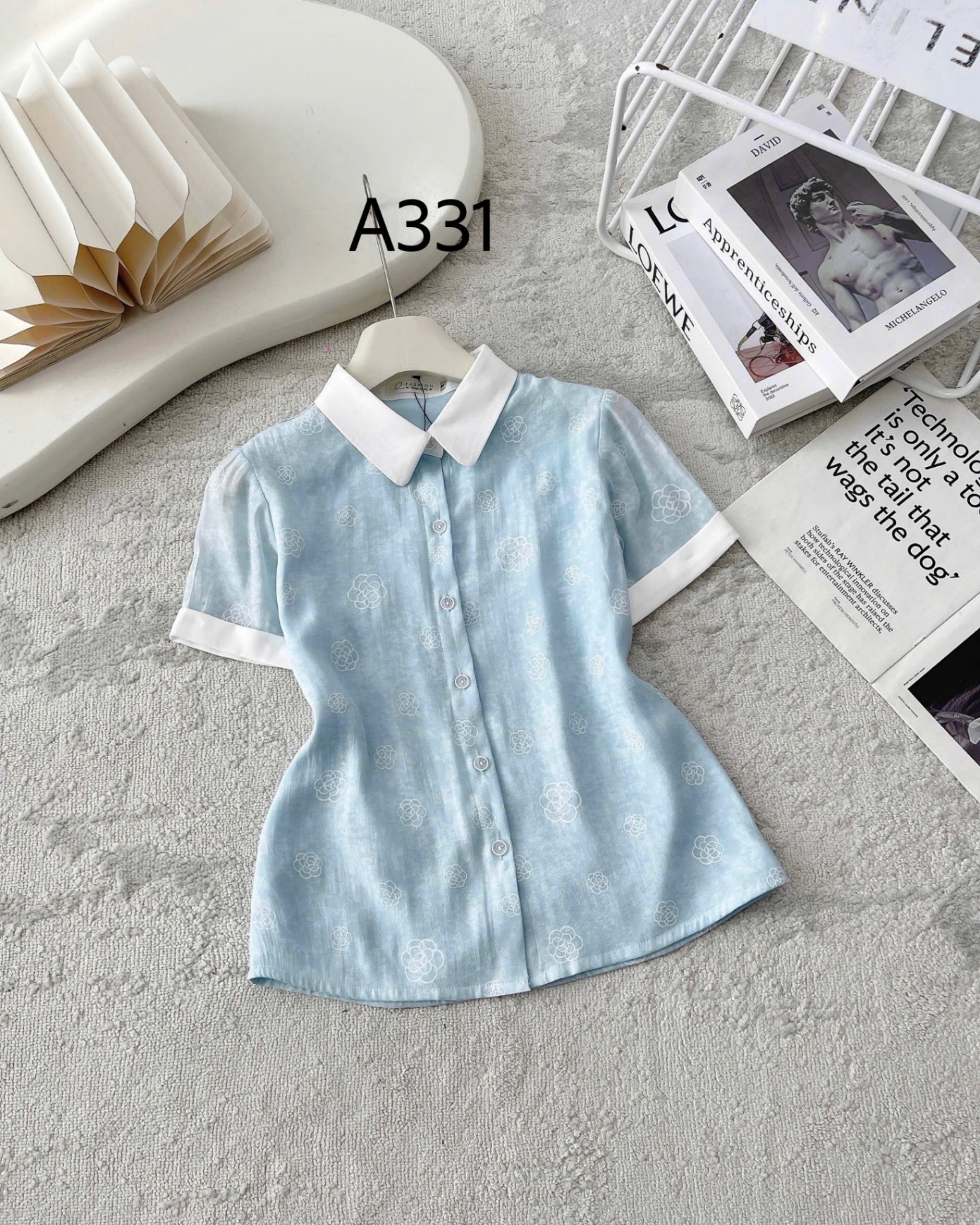 A331 Áo sơ mi vân hoa