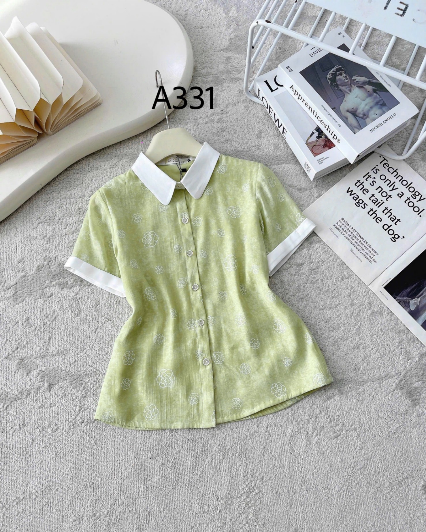 A331 Áo sơ mi vân hoa