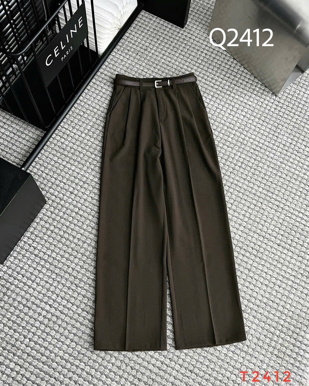 Q2412 Quần xuông QC kèm đai