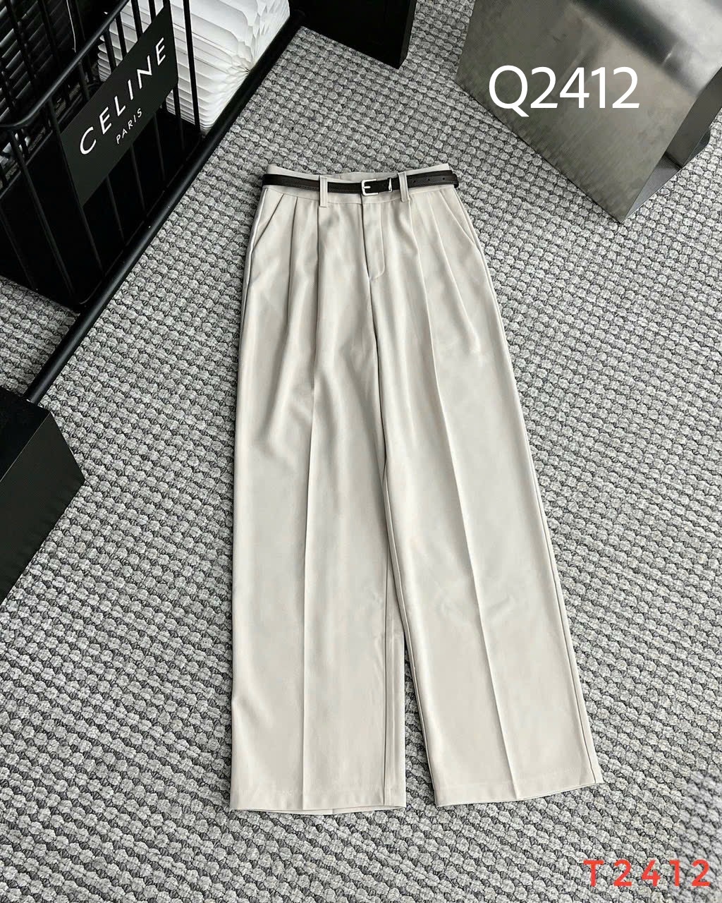 Q2412 Quần xuông QC kèm đai