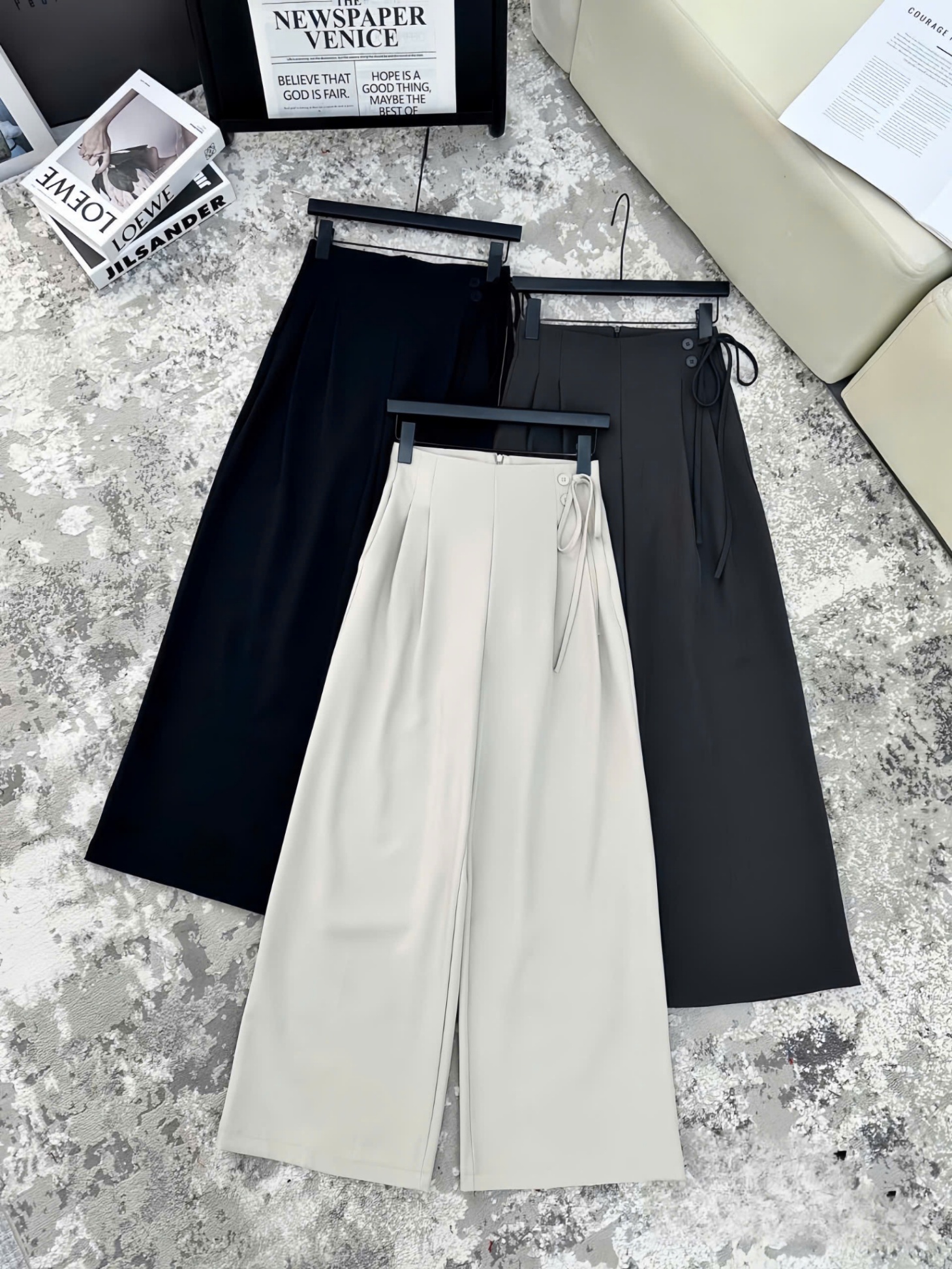 Q218 Quần xuông dây cúc lệch dài 100cm