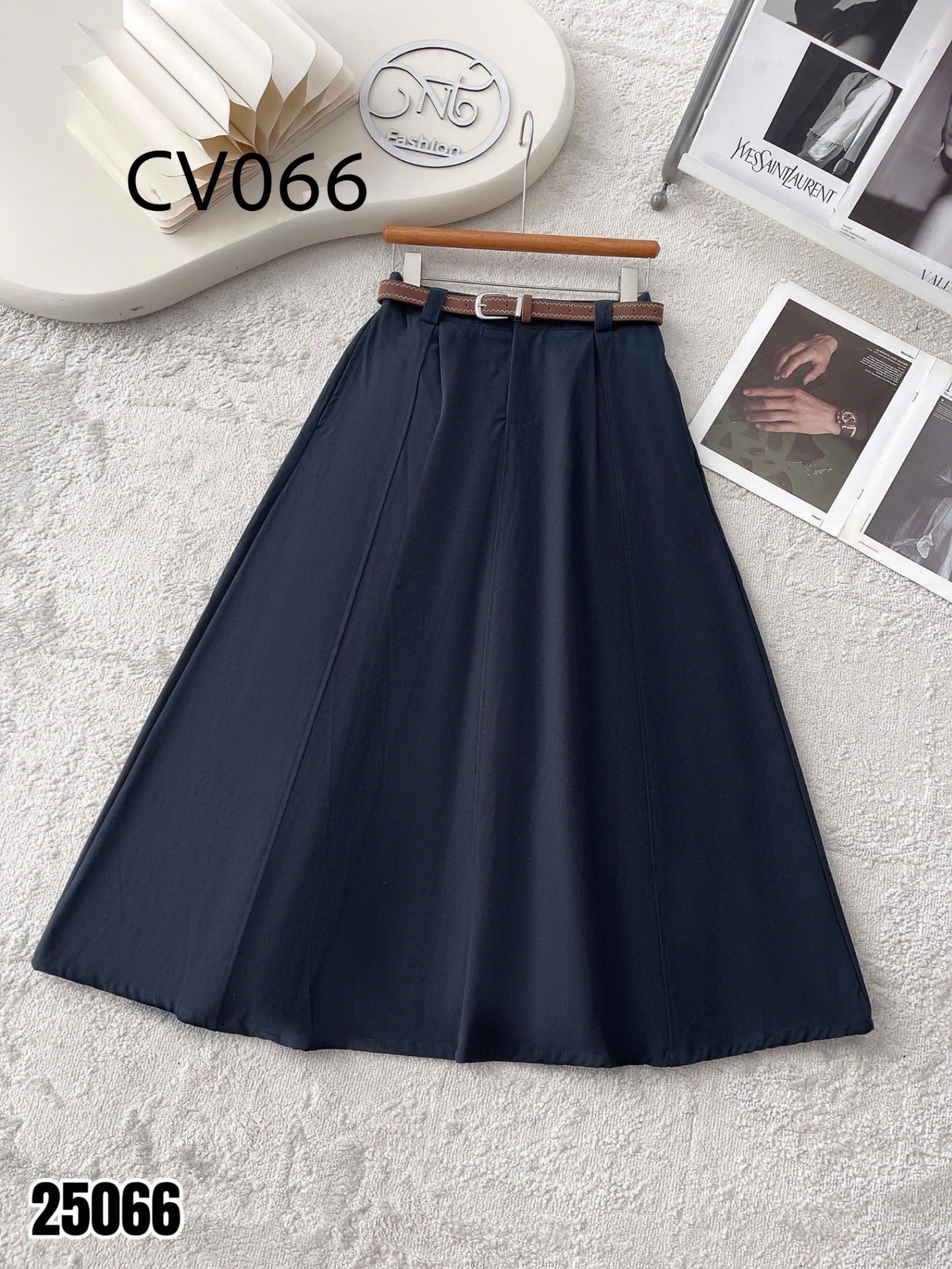 CV066 Chân váy xòe kèm đai