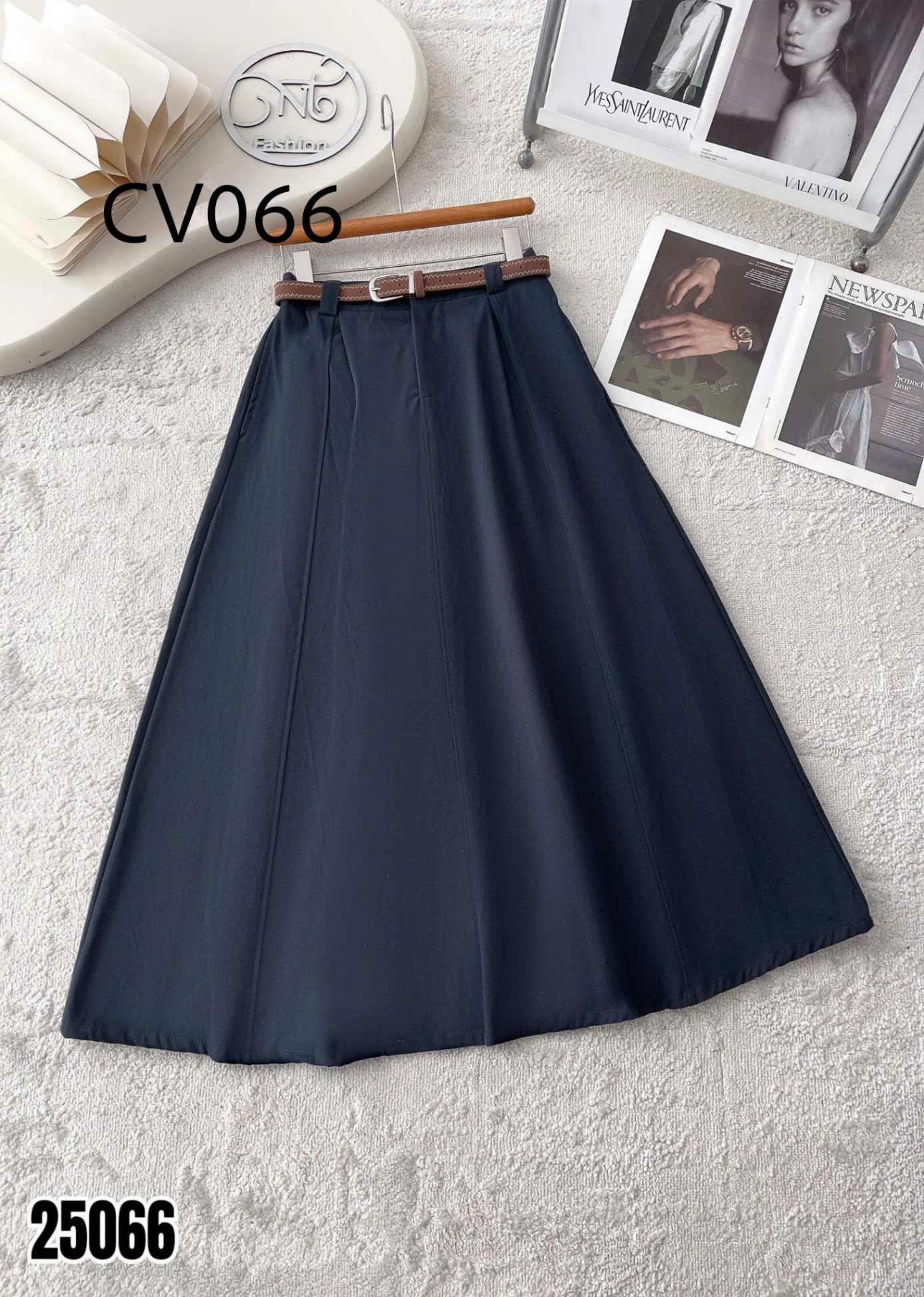 CV066 Chân váy xòe kèm đai