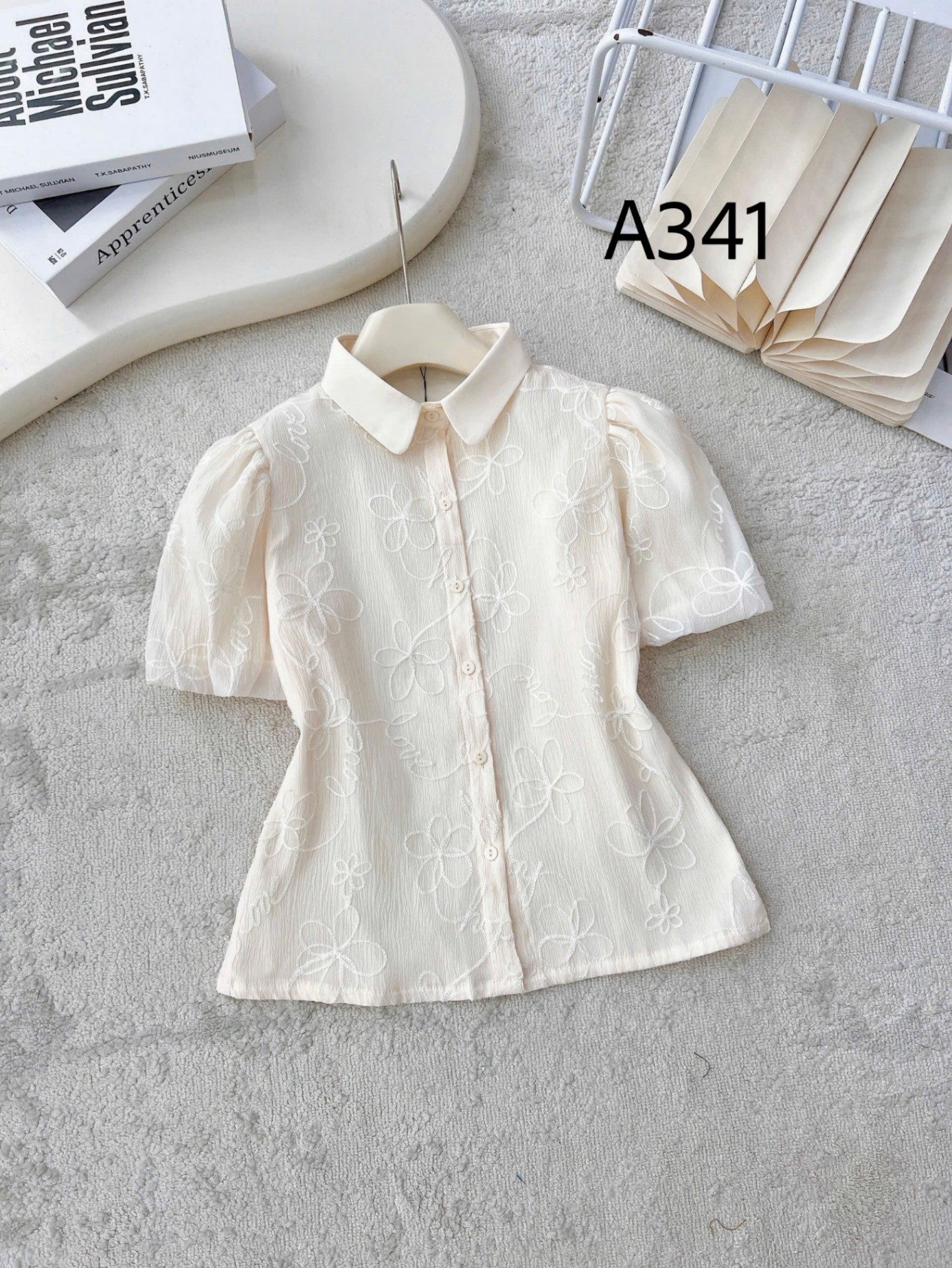 A341 Áo sơ mi hoa chỉ