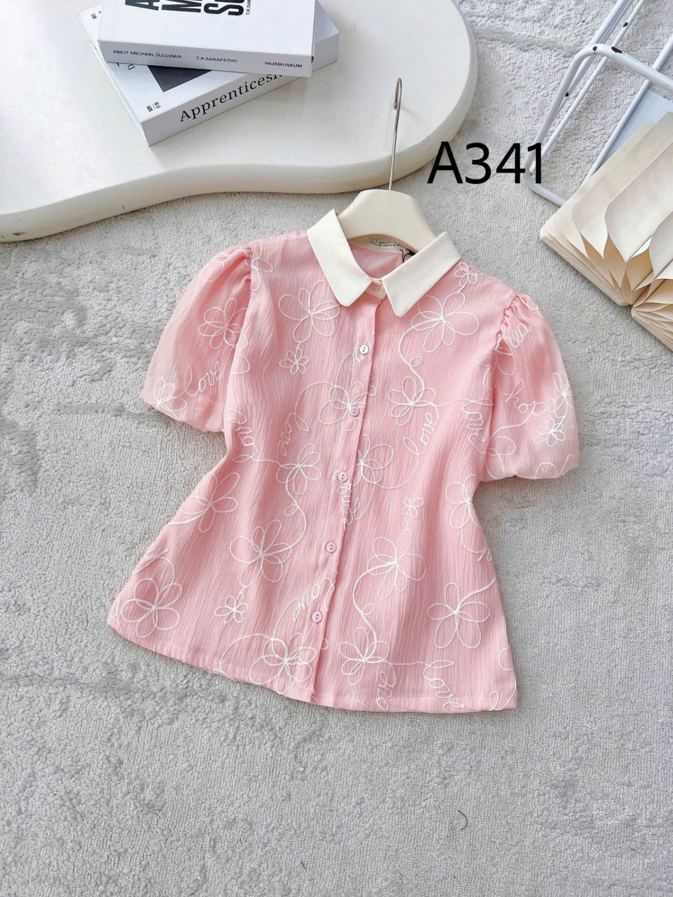 A341 Áo sơ mi hoa chỉ