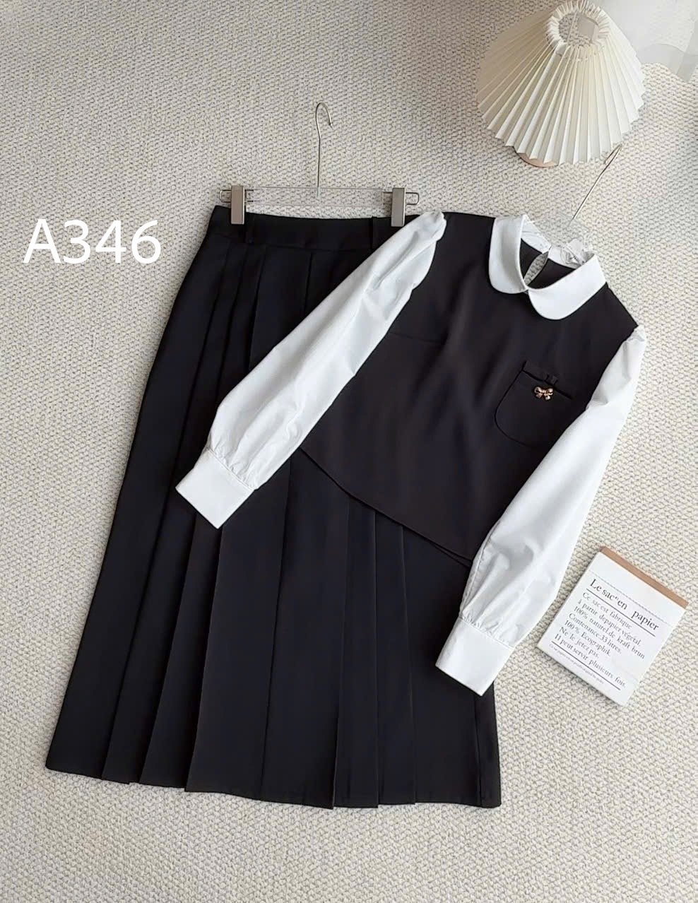 A346 Áo sơ mi tay dài túi nơ