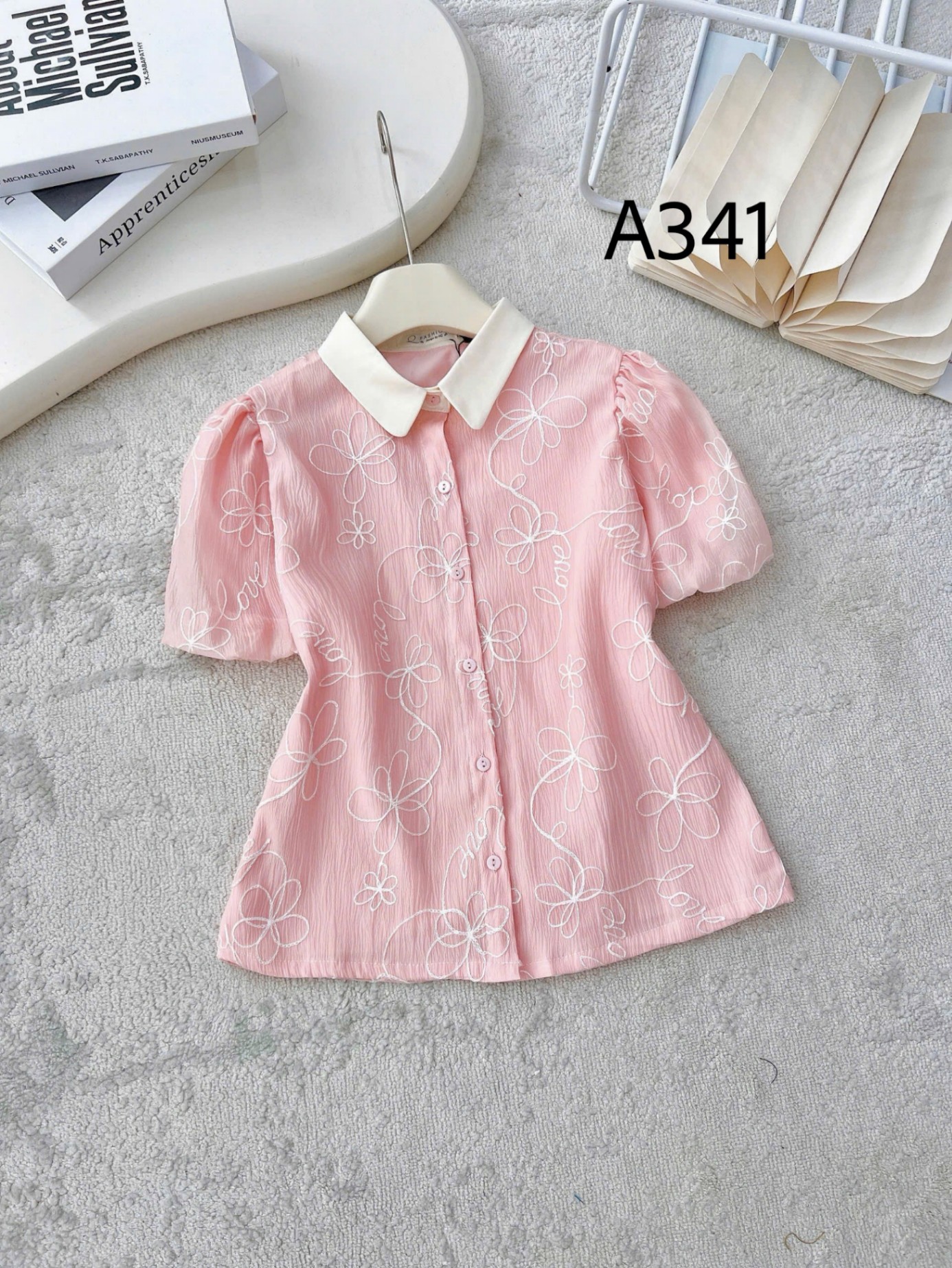 A341 Áo sơ mi hoa chỉ