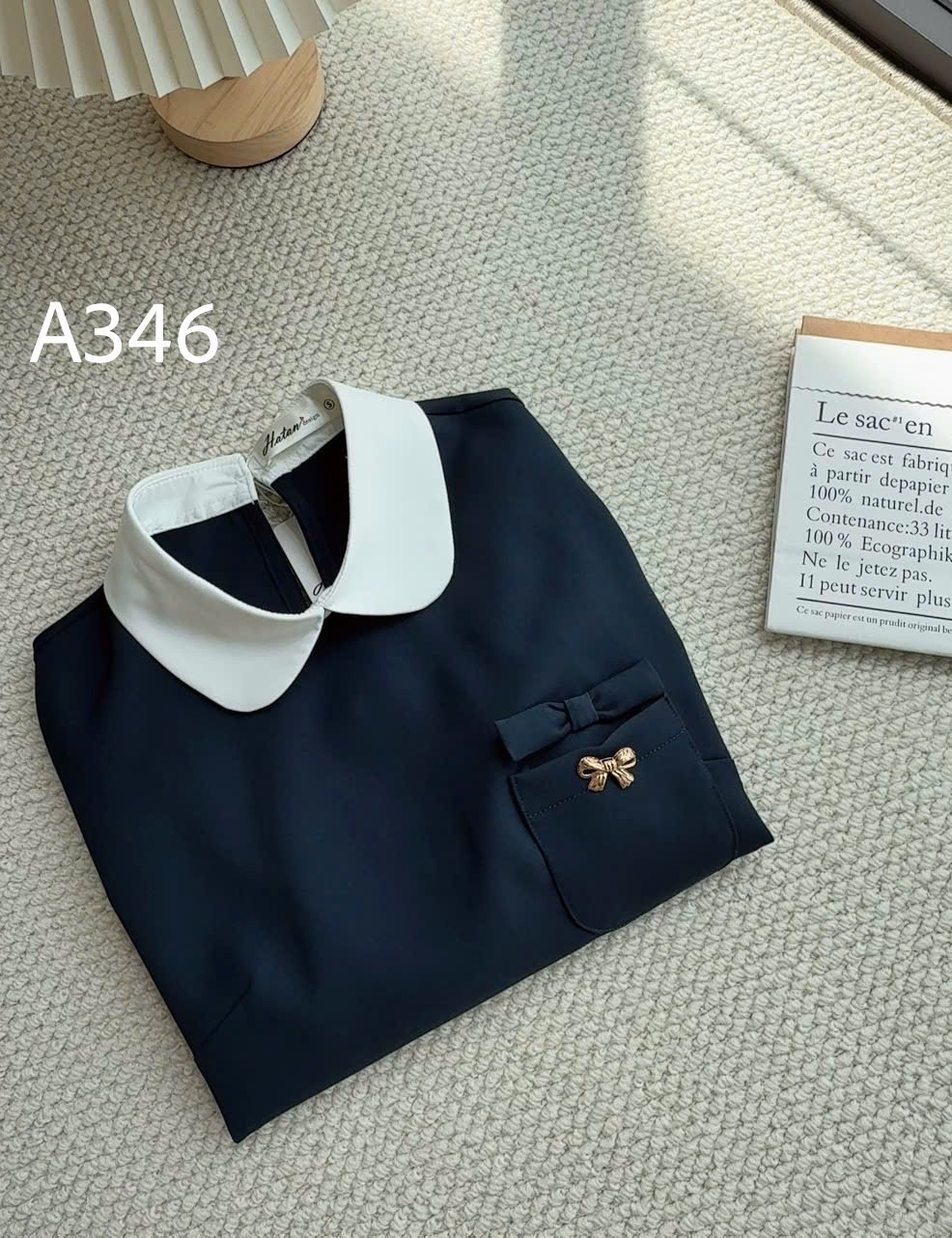 A346 Áo sơ mi tay dài túi nơ