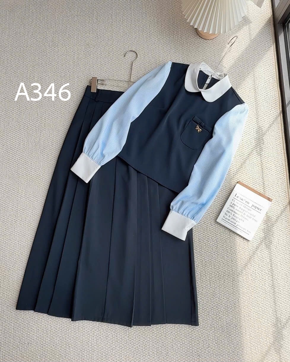 A346 Áo sơ mi tay dài túi nơ