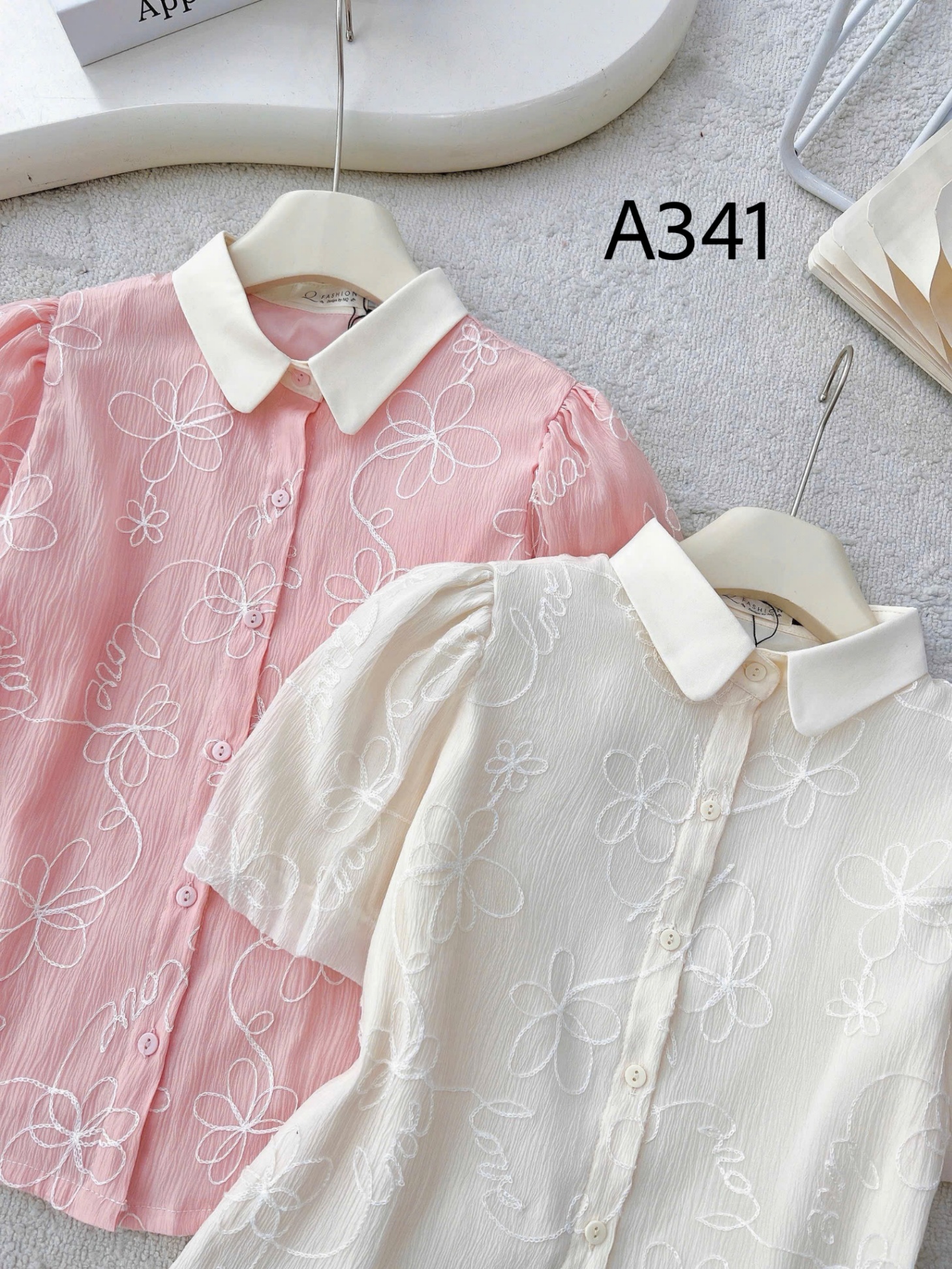 A341 Áo sơ mi hoa chỉ