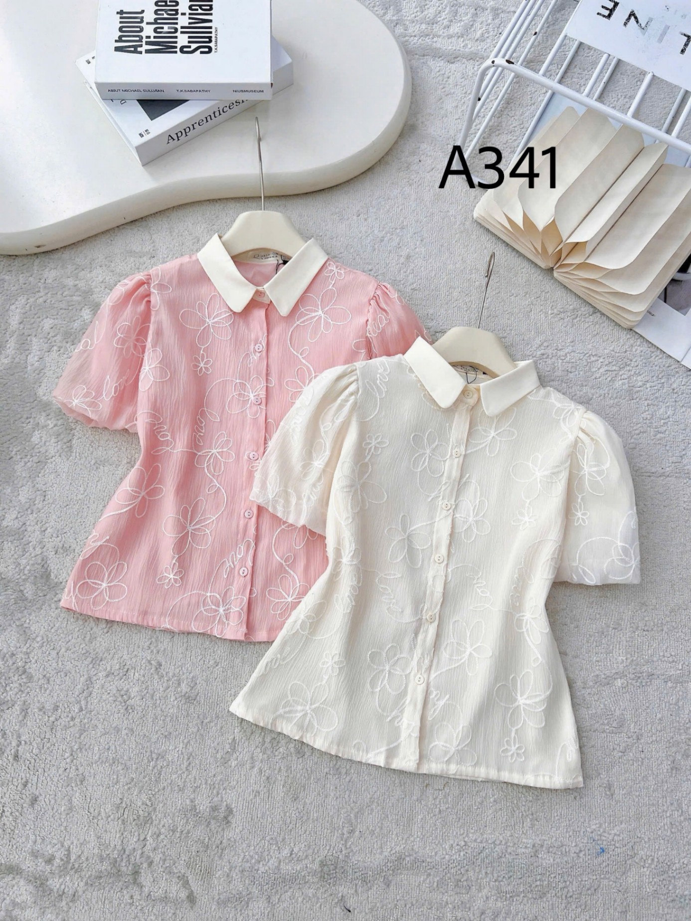 A341 Áo sơ mi hoa chỉ