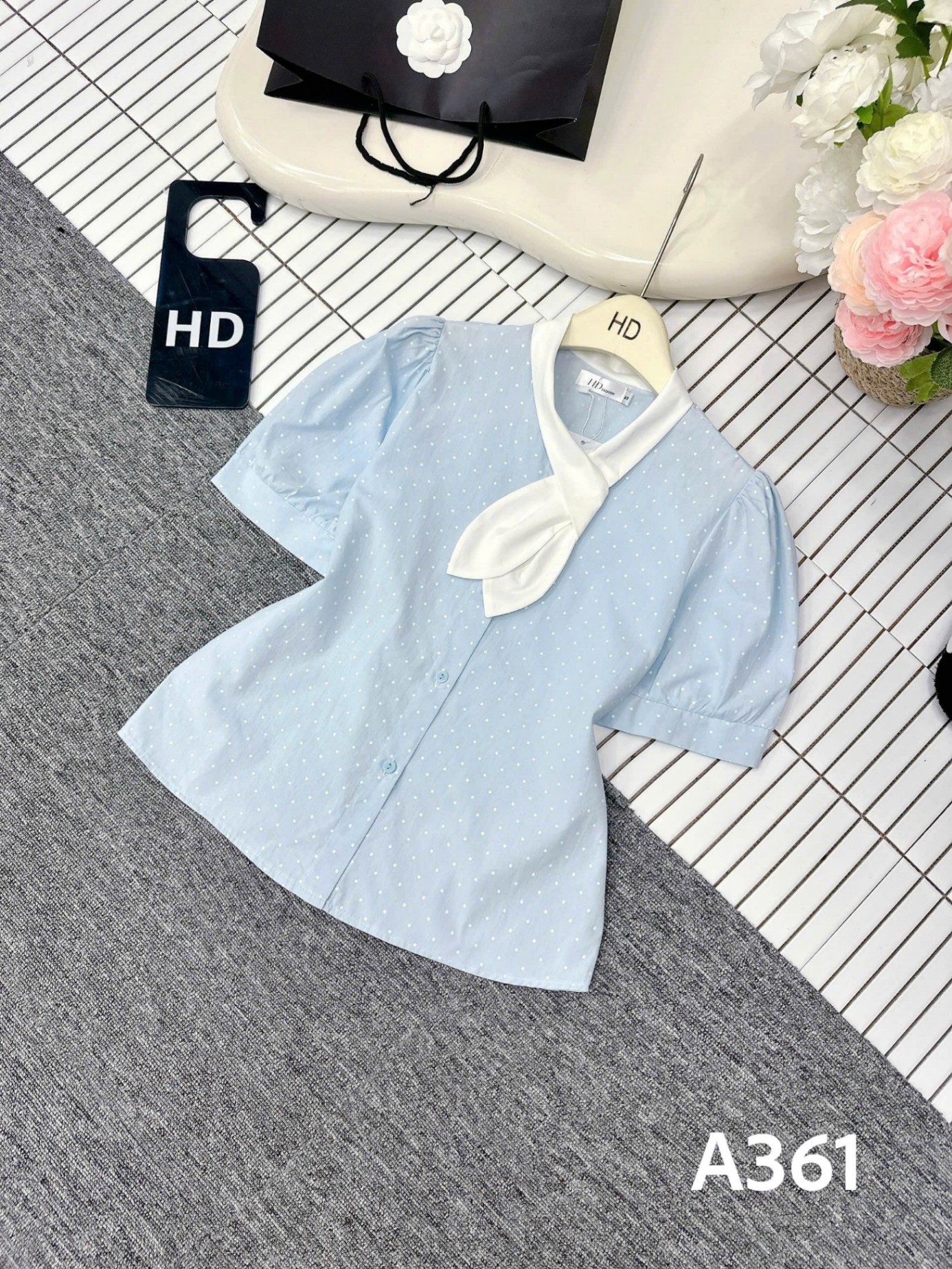 A361 Áo sơ mi cổ 2 lá