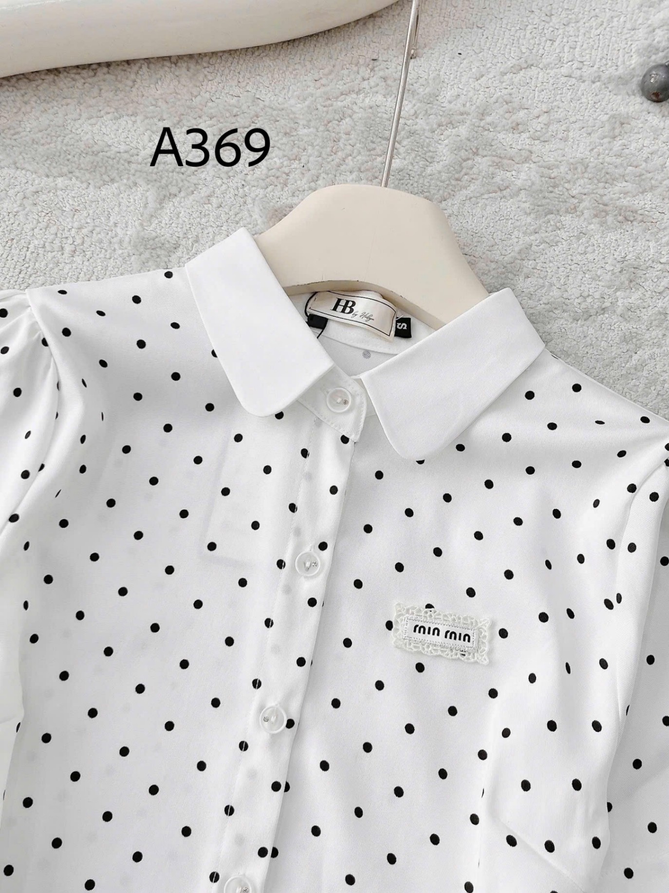 A369 Áo sơ mi cộc tay cổ sen