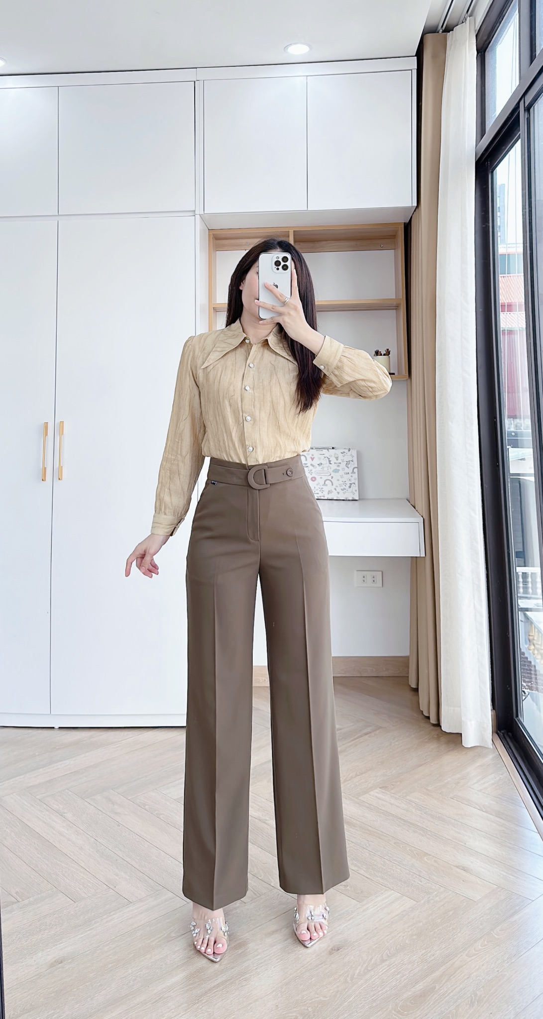 Q82 quần cạp xuông đai D