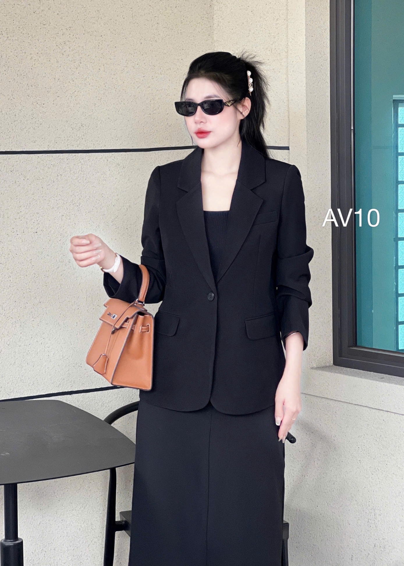 AV10 Áo vest blazer túi cơi