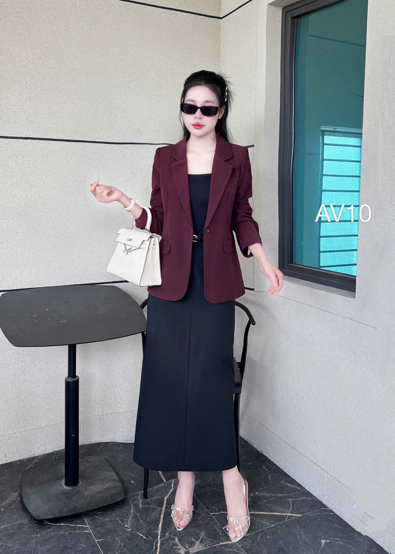 AV10 Áo vest blazer túi cơi