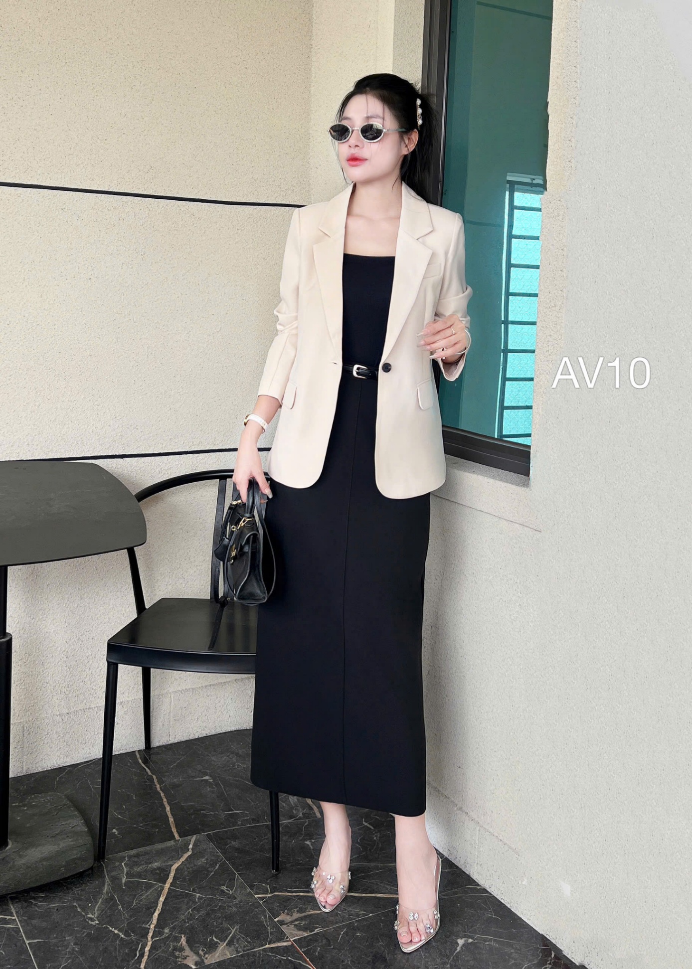 AV10 Áo vest blazer túi cơi