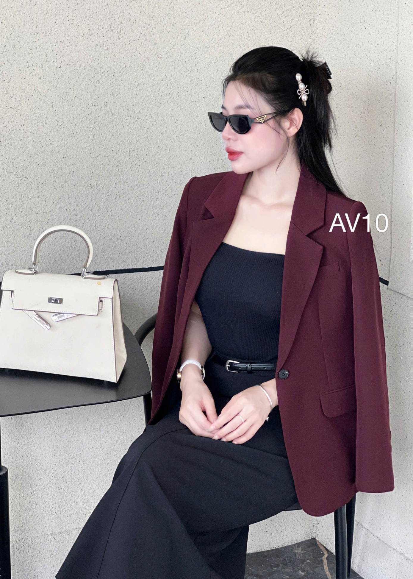 AV10 Áo vest blazer túi cơi