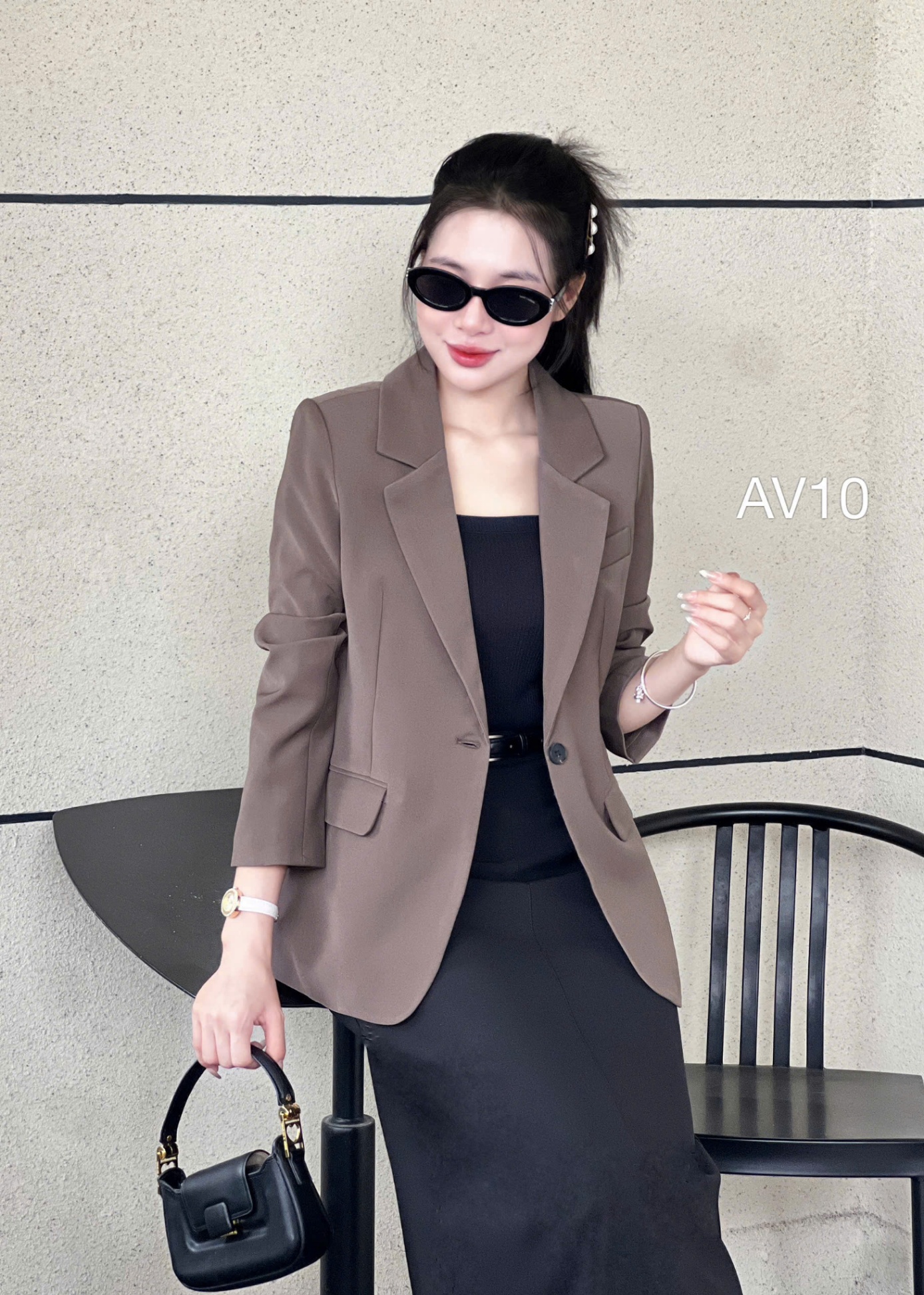 AV10 Áo vest blazer túi cơi