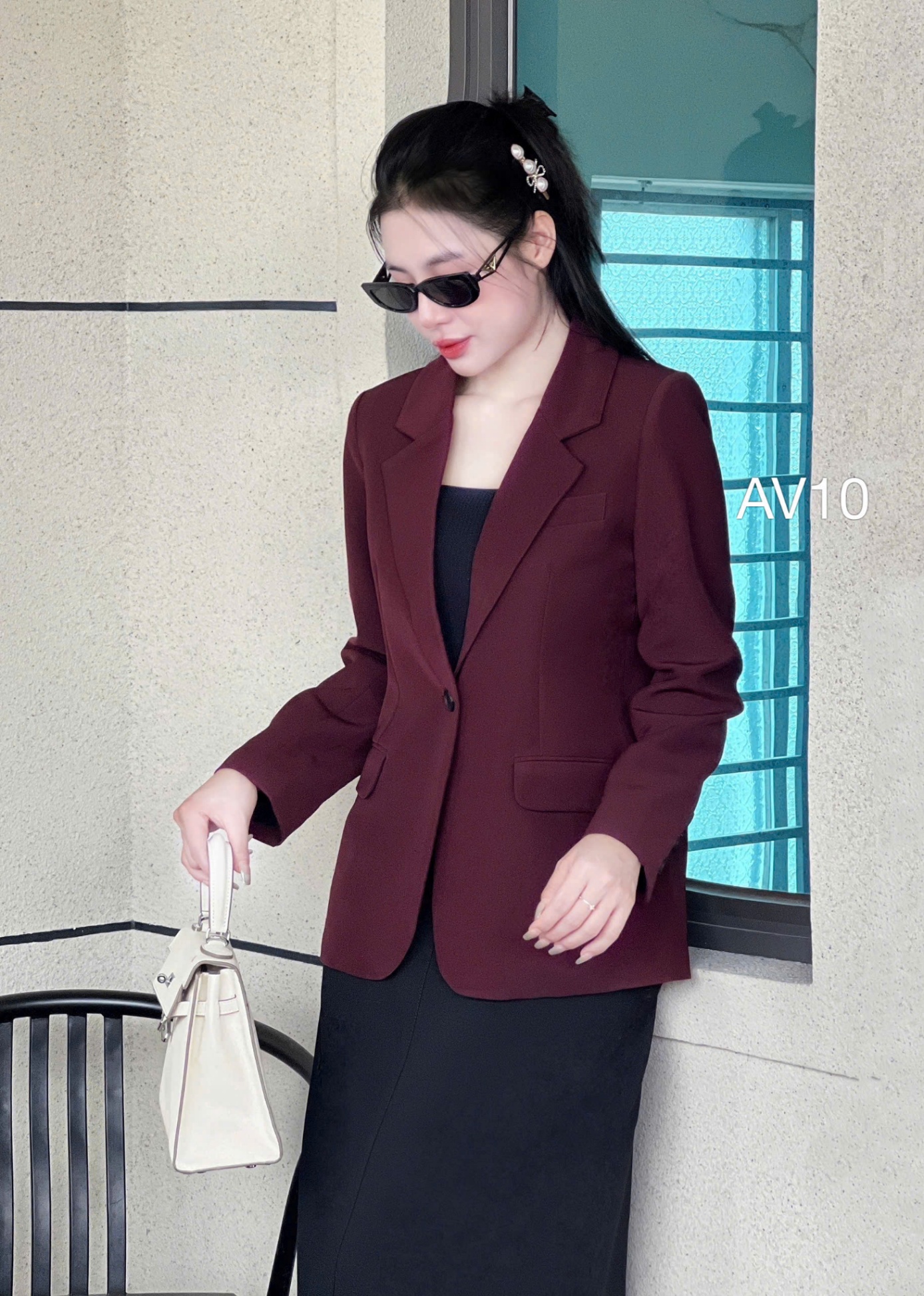AV10 Áo vest blazer túi cơi