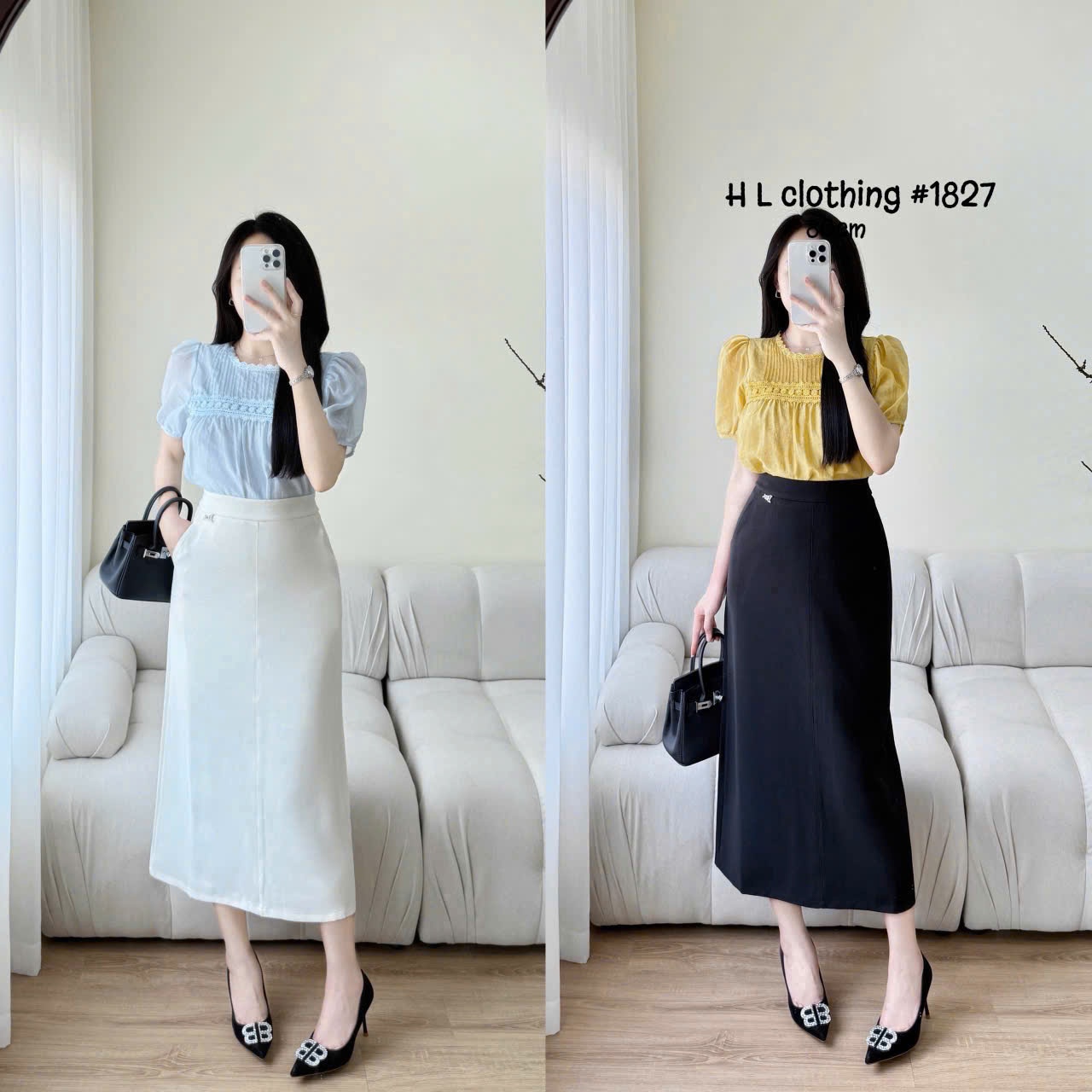 CV1827 Chân váy xuông tag dior