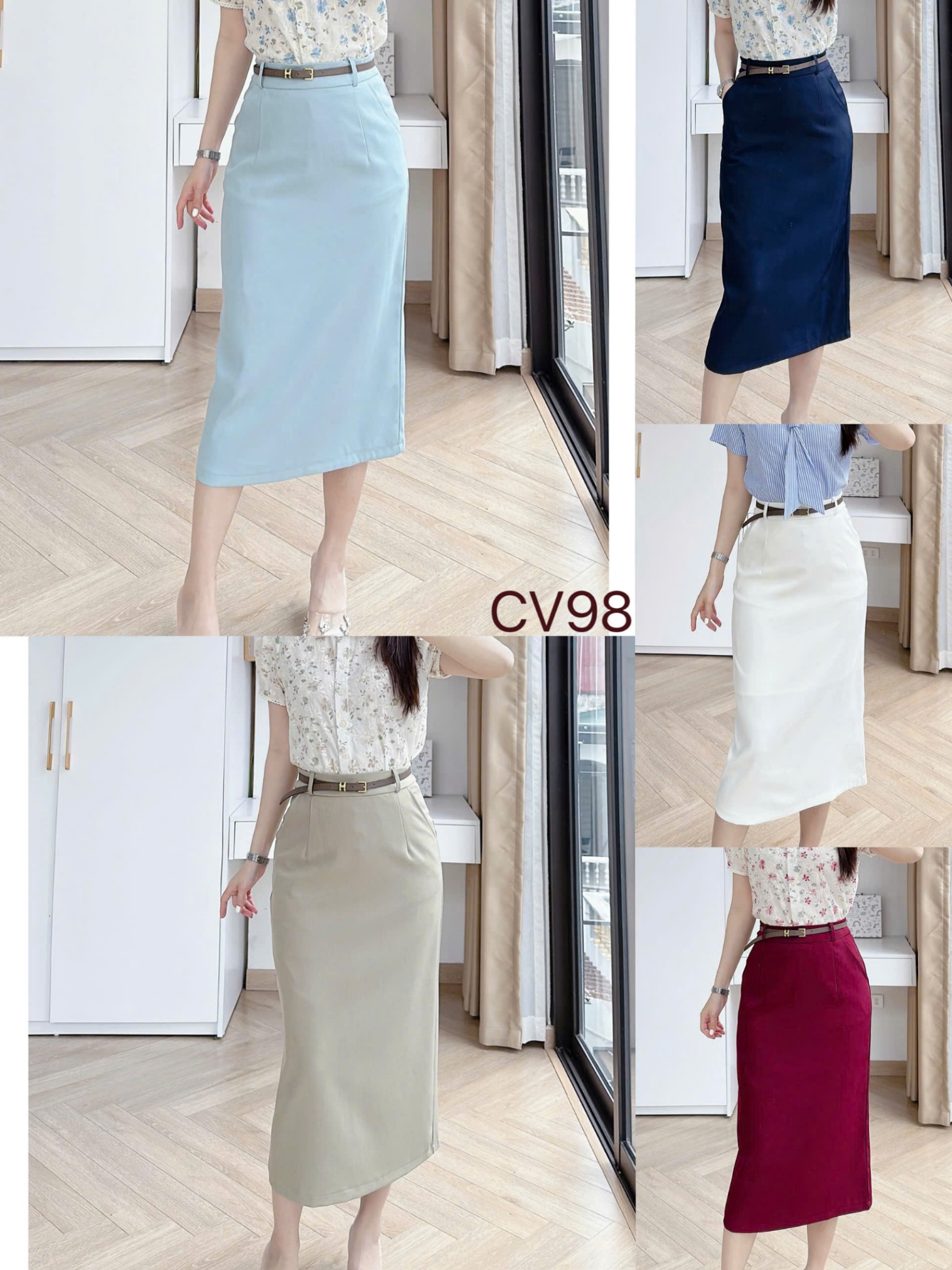 CV98 Chân váy dáng dài 75cm