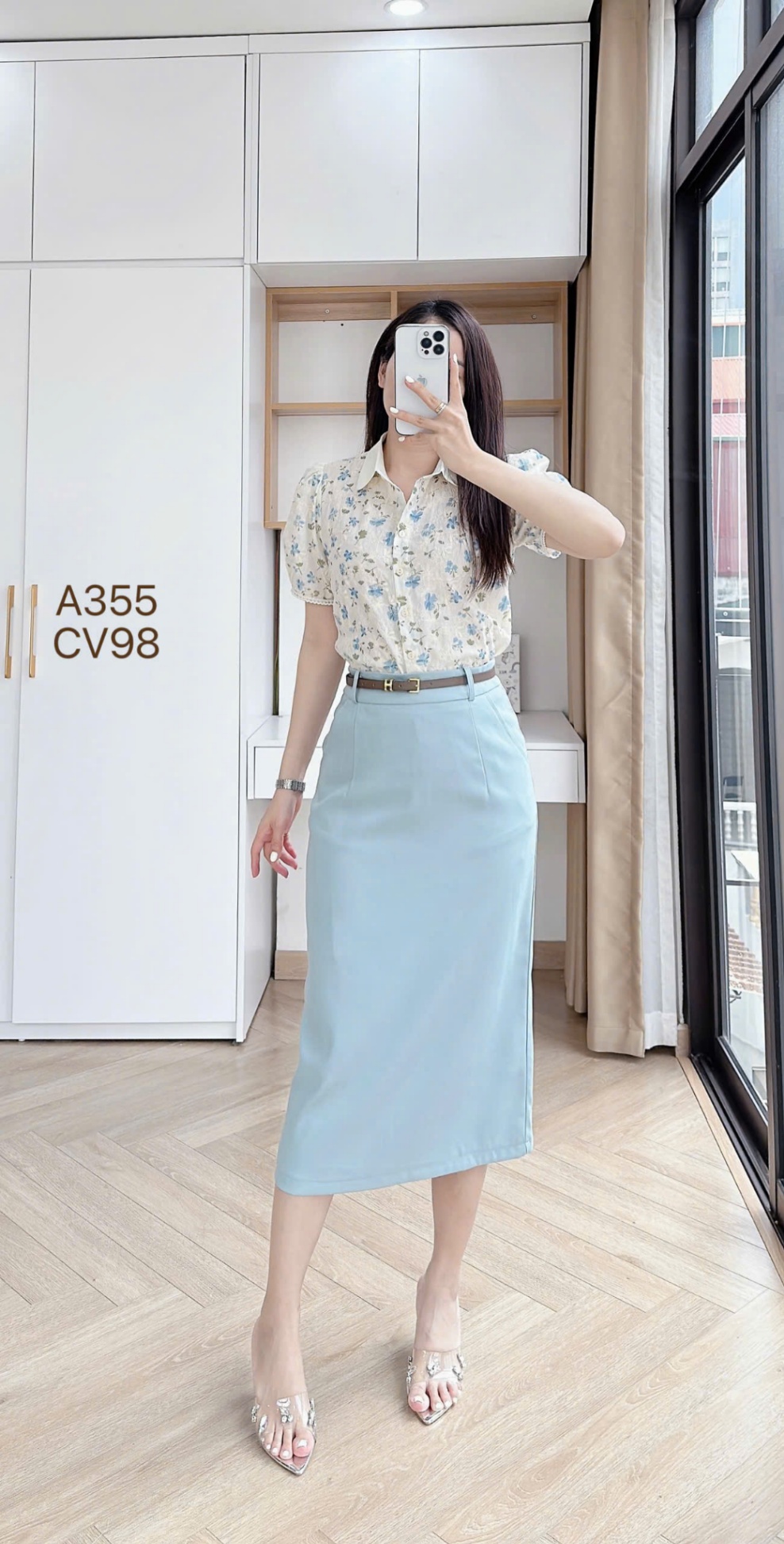 CV98 Chân váy dáng dài 75cm
