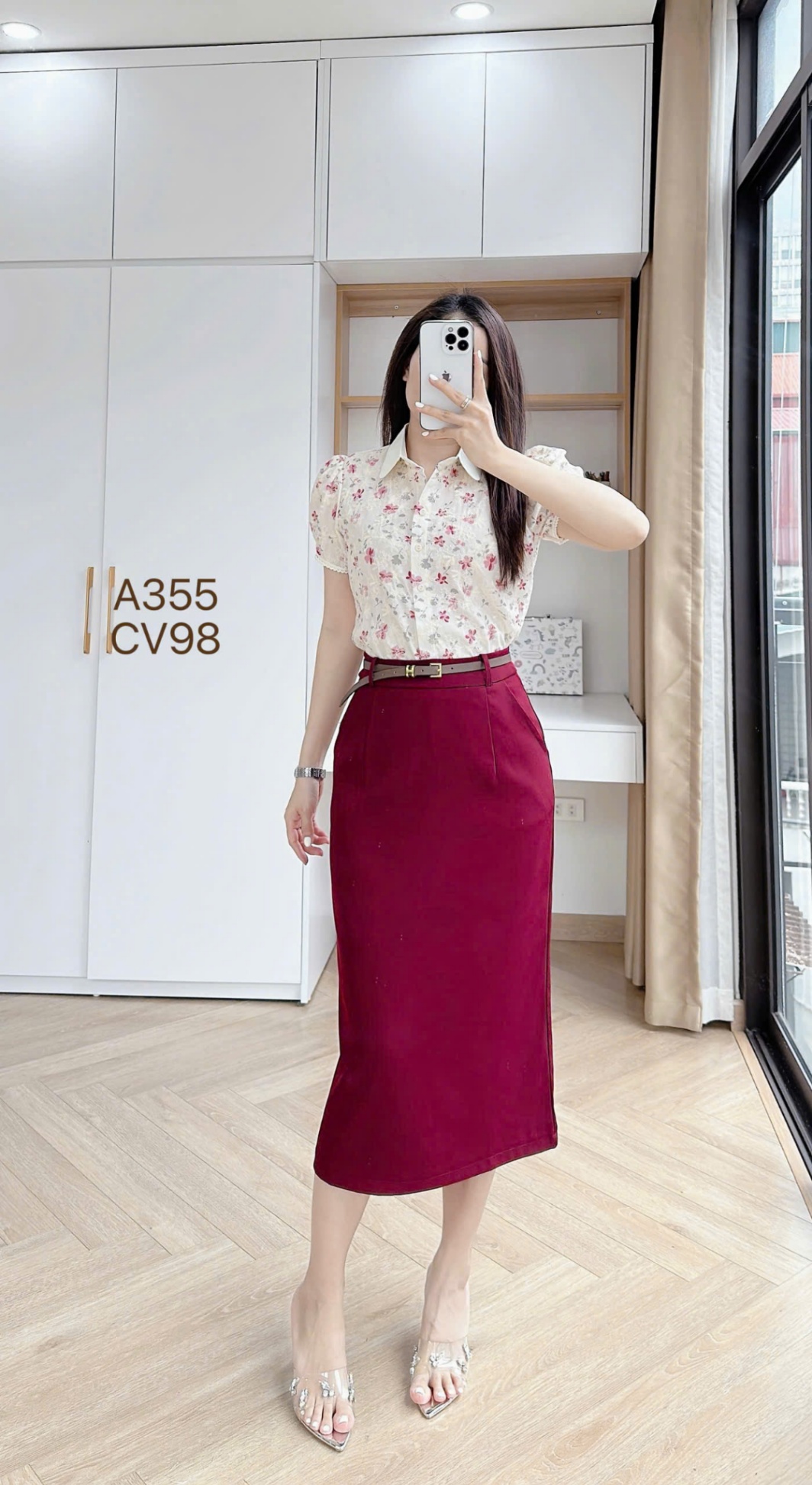 CV98 Chân váy dáng dài 75cm