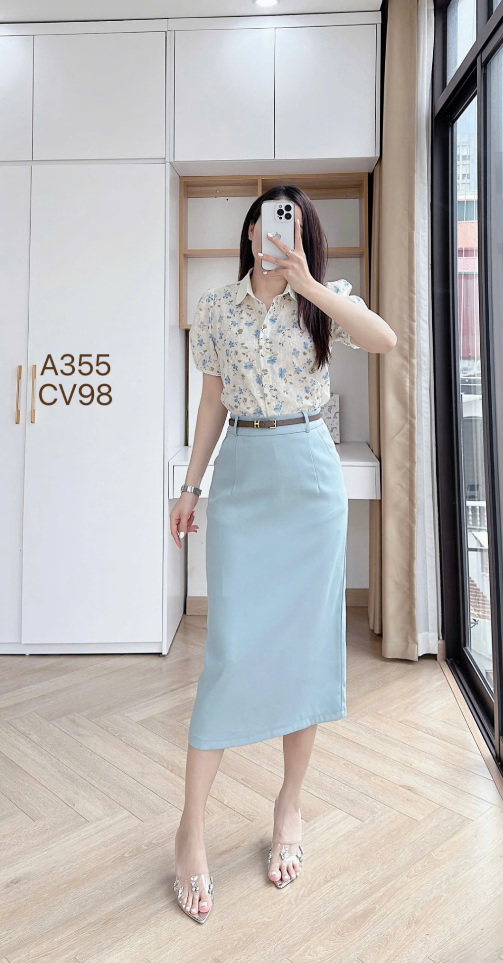 CV98 Chân váy dáng dài 75cm