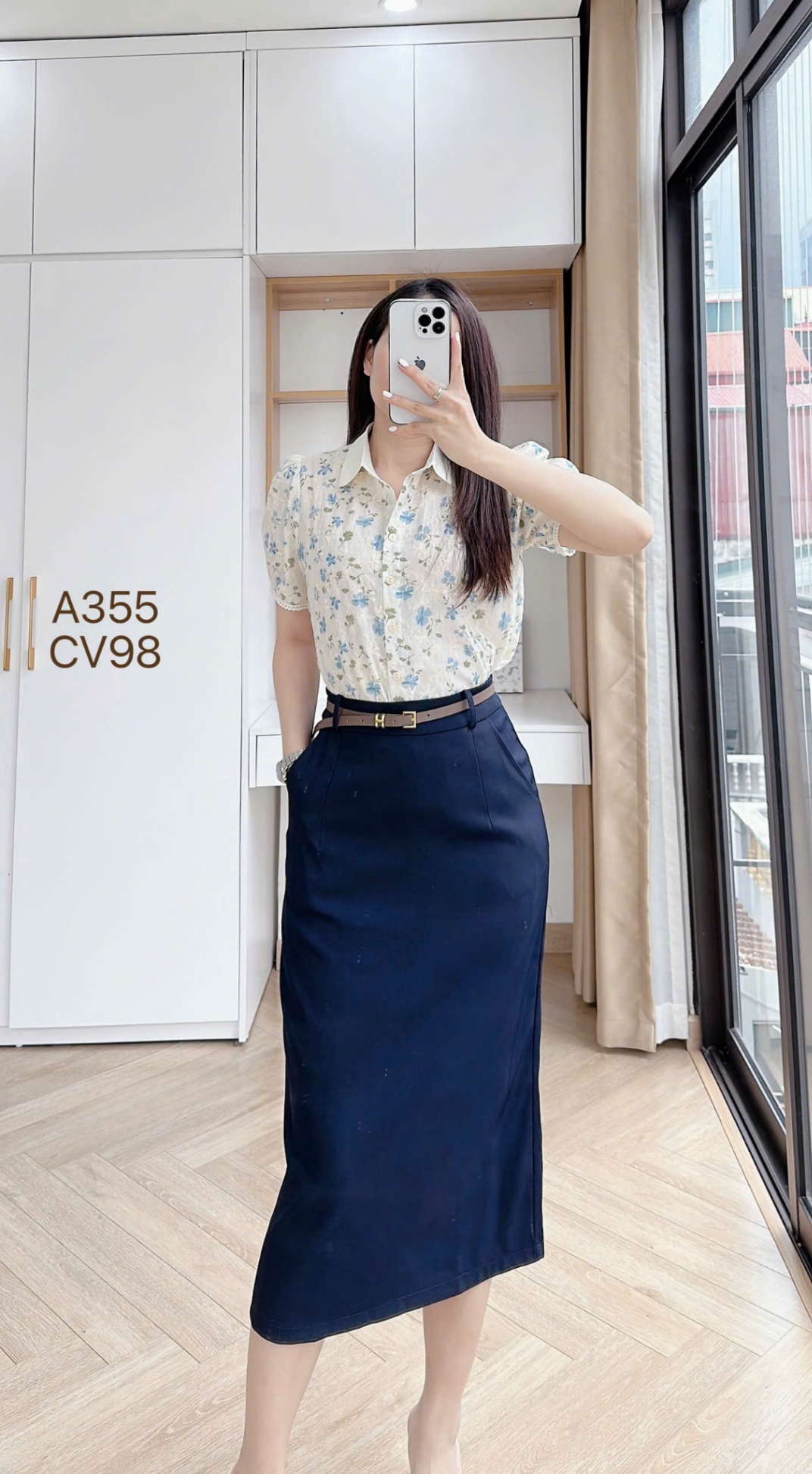 CV98 Chân váy dáng dài 75cm