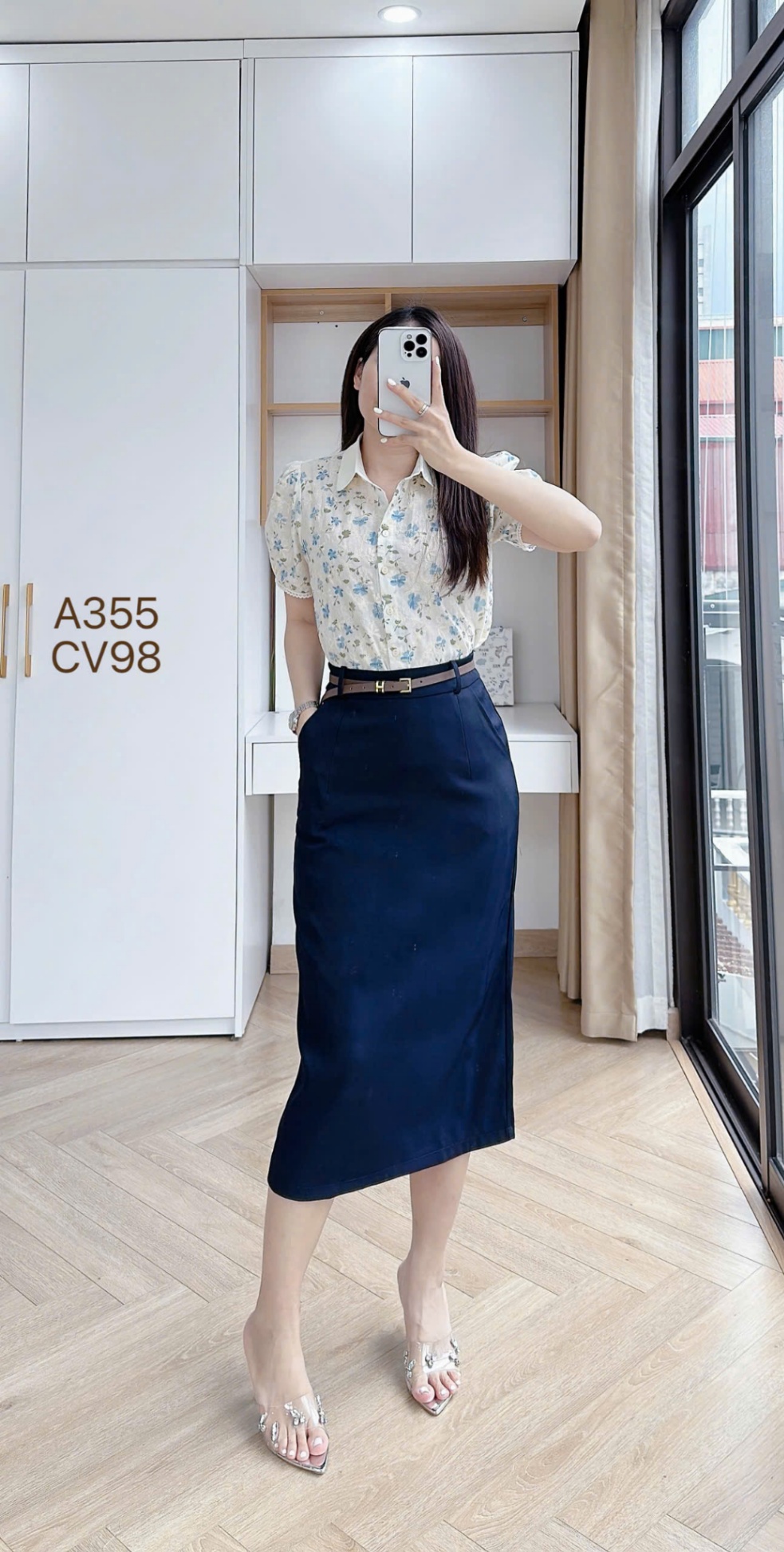 CV98 Chân váy dáng dài 75cm