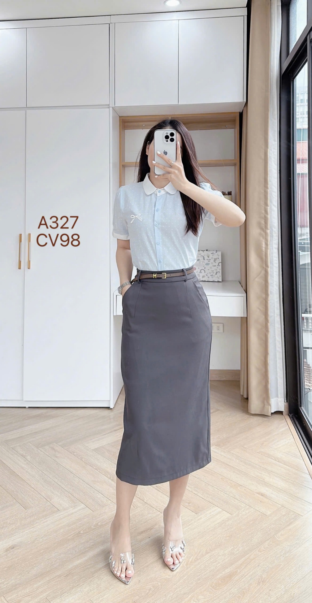 CV98 Chân váy dáng dài 75cm