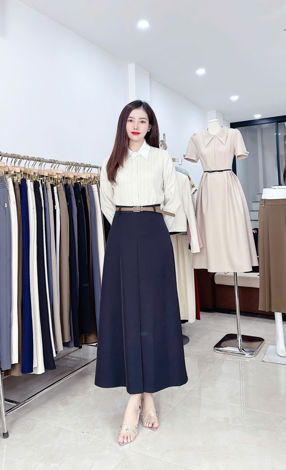 A339 Áo sơ mi kẻ tay dài