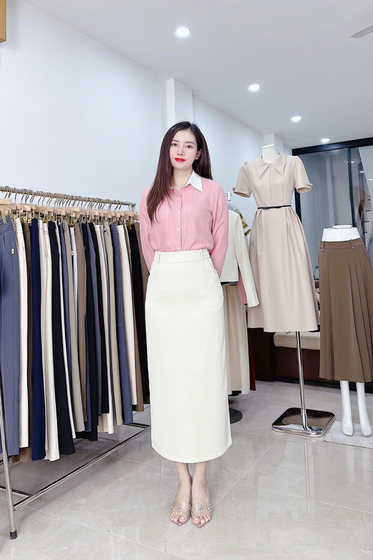A339 Áo sơ mi kẻ tay dài