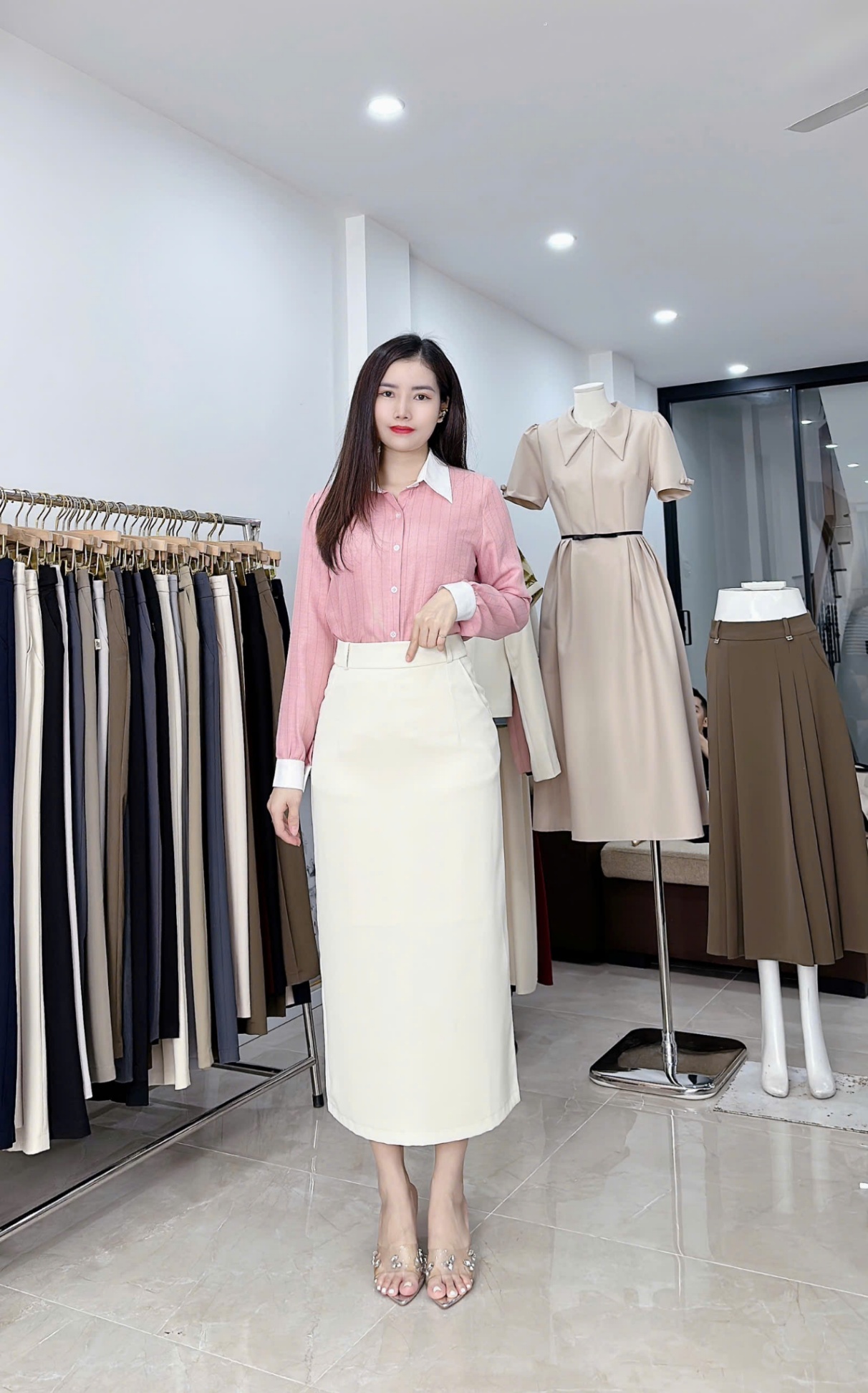 A339 Áo sơ mi kẻ tay dài