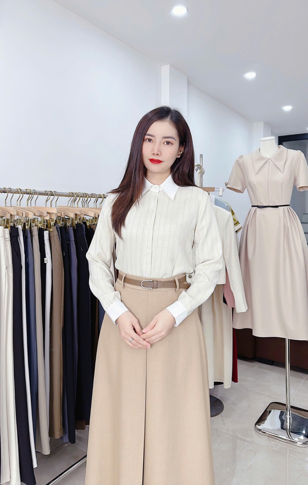 A339 Áo sơ mi kẻ tay dài