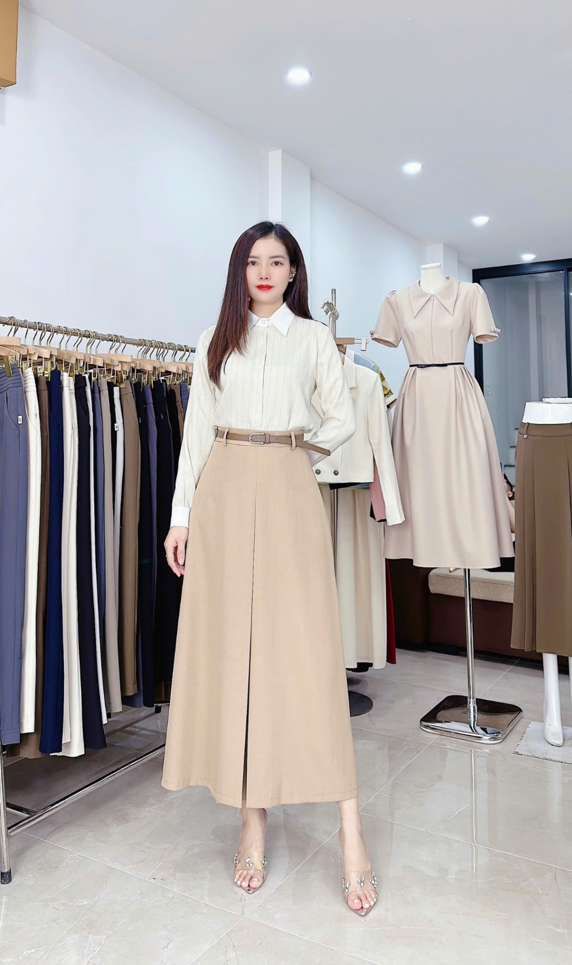A339 Áo sơ mi kẻ tay dài