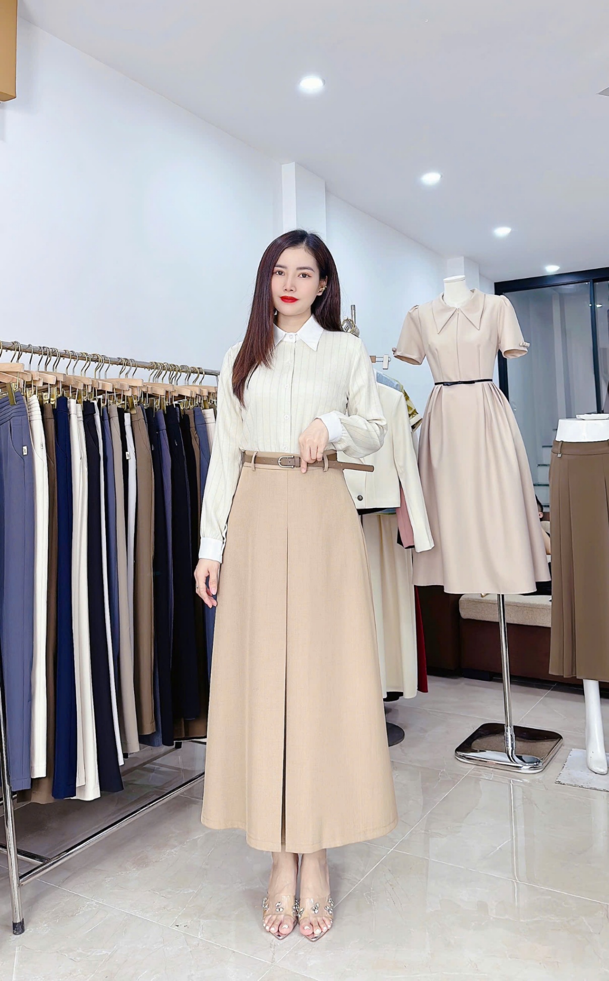 A339 Áo sơ mi kẻ tay dài
