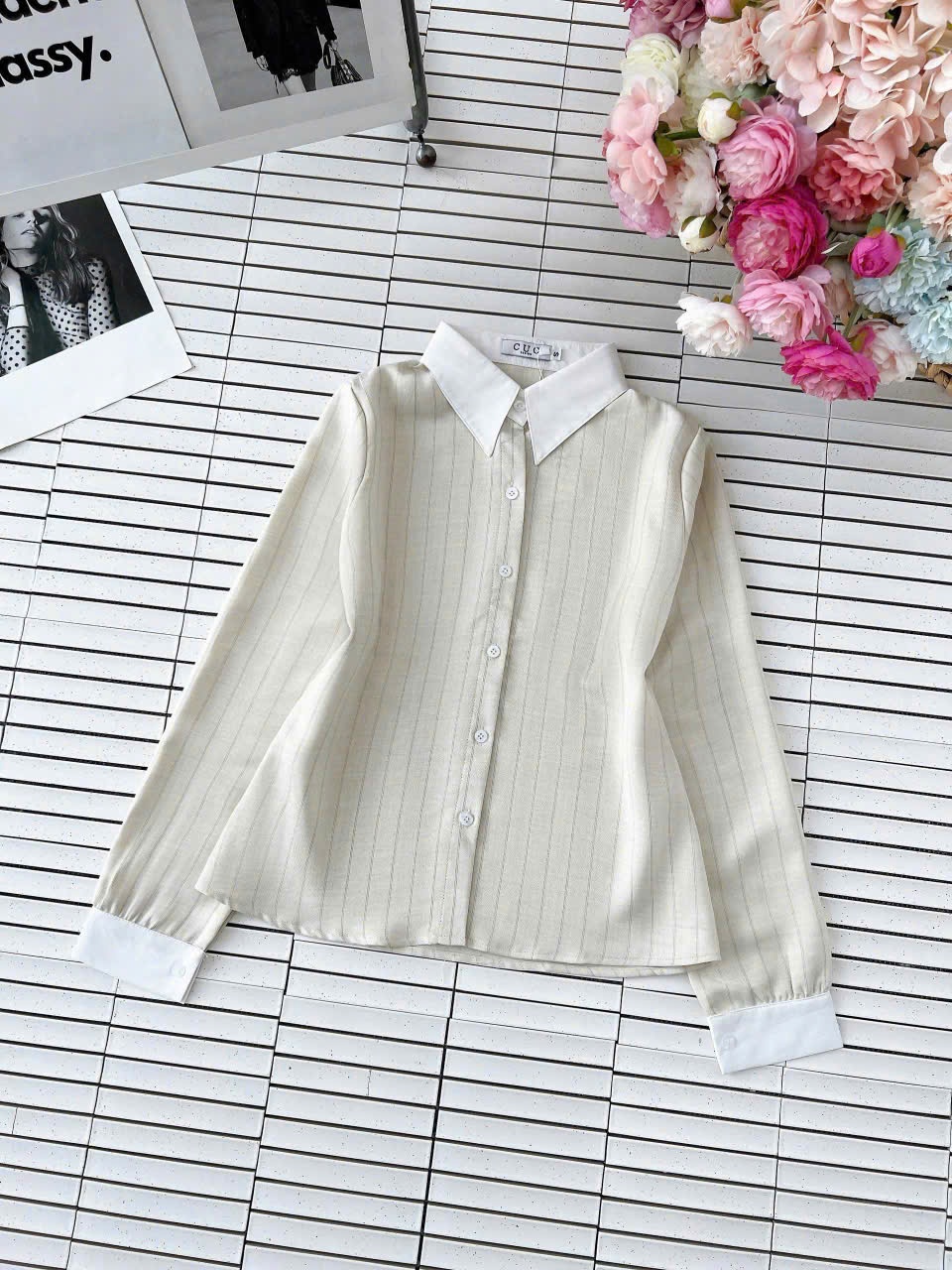 A339 Áo sơ mi kẻ tay dài
