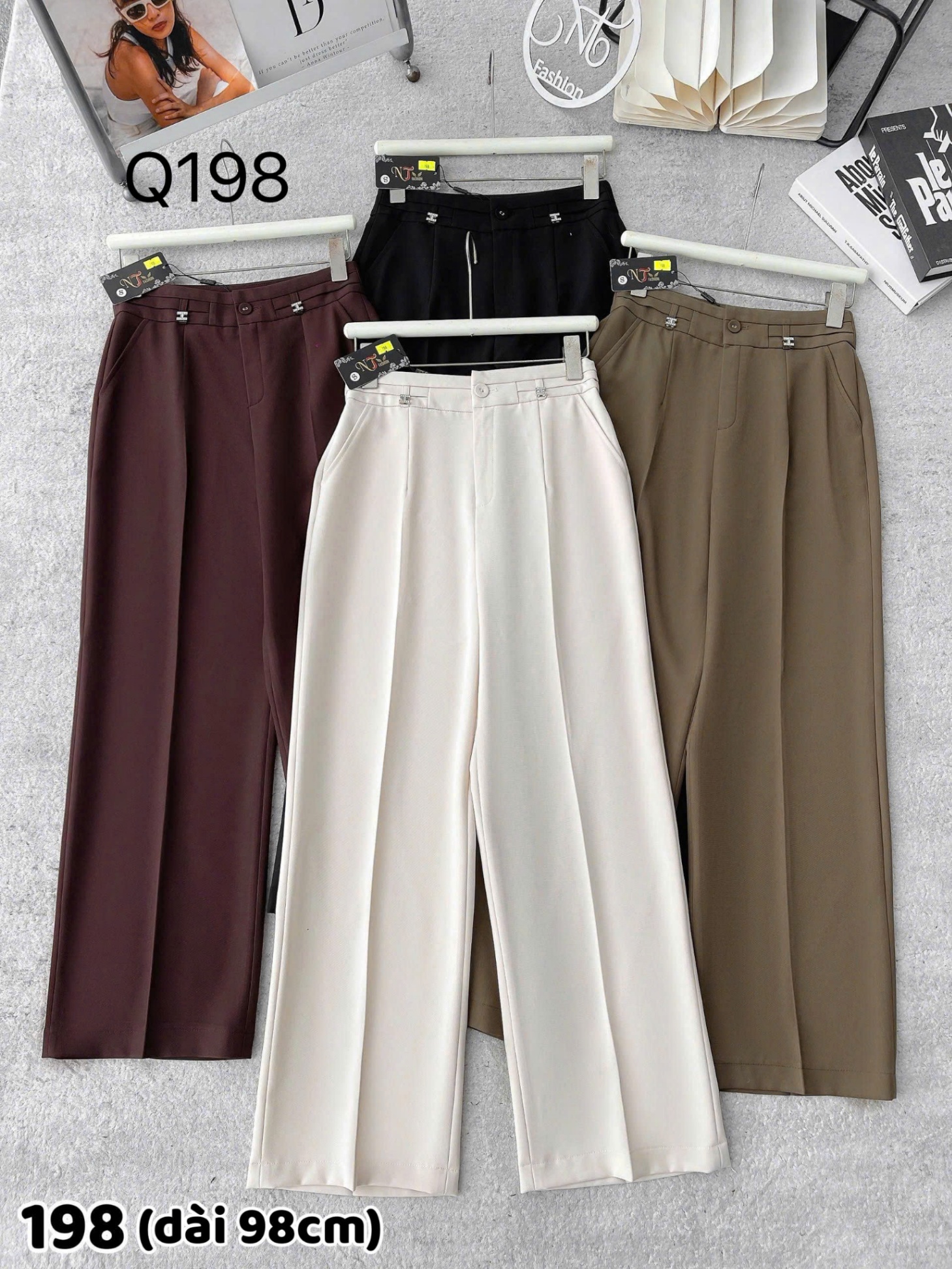 Q198 quần xuông đá H dài 98