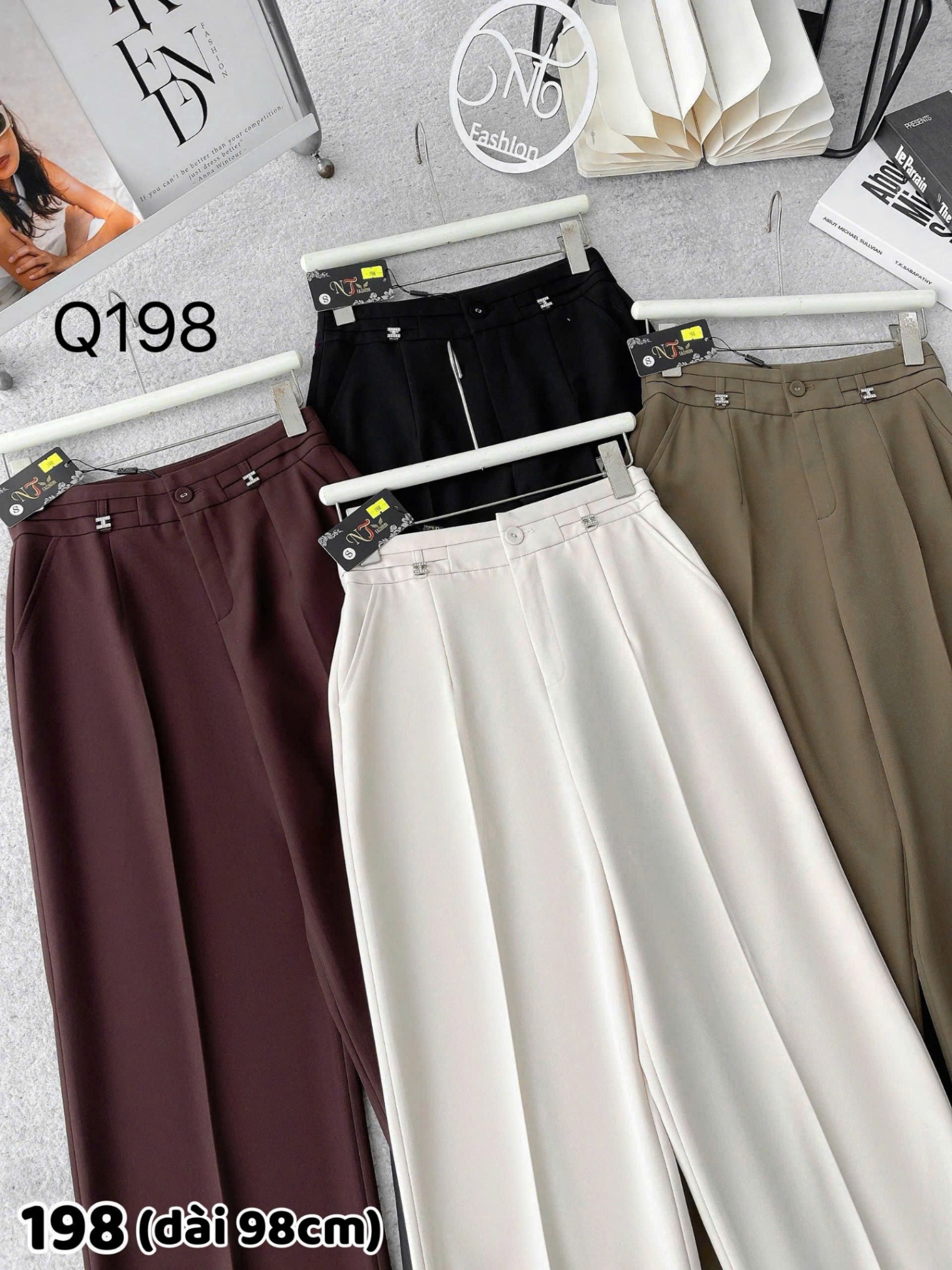 Q198 quần xuông đá H dài 98
