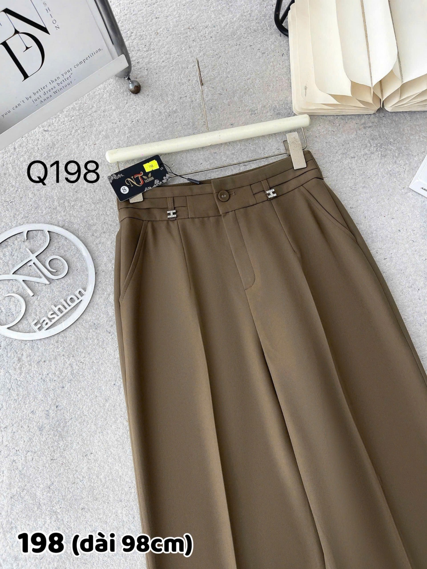 Q198 quần xuông đá H dài 98