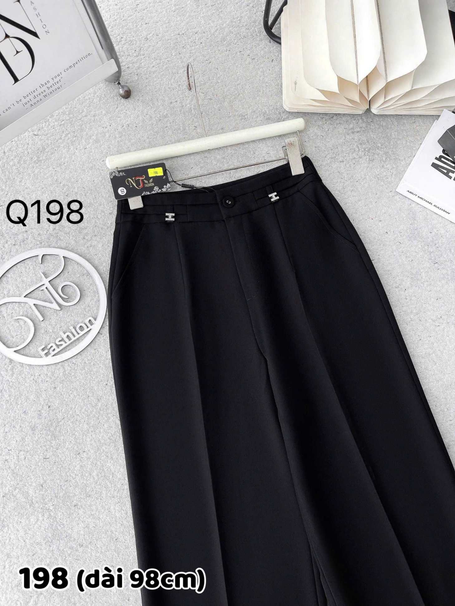 Q198 quần xuông đá H dài 98