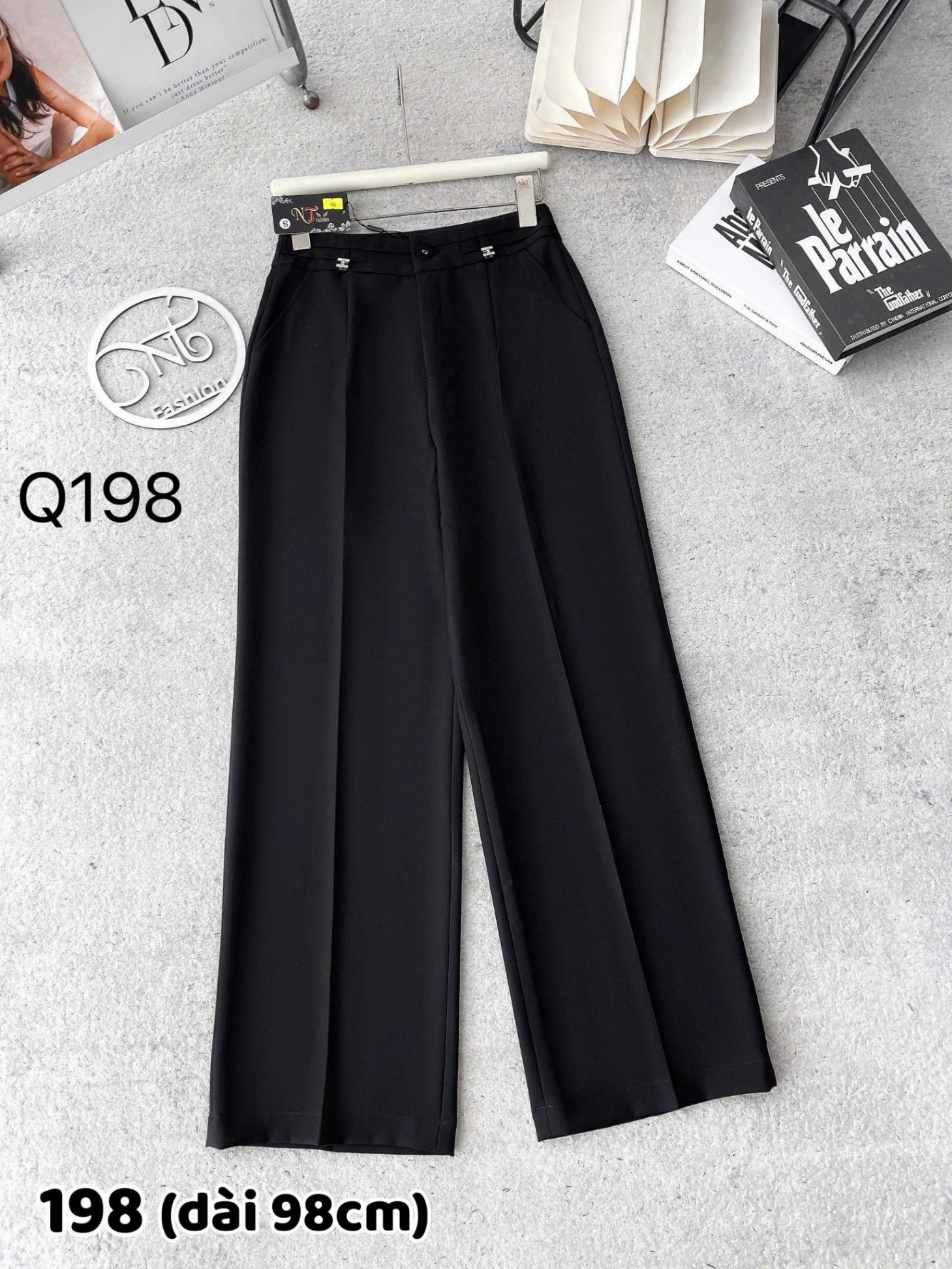 Q198 quần xuông đá H dài 98