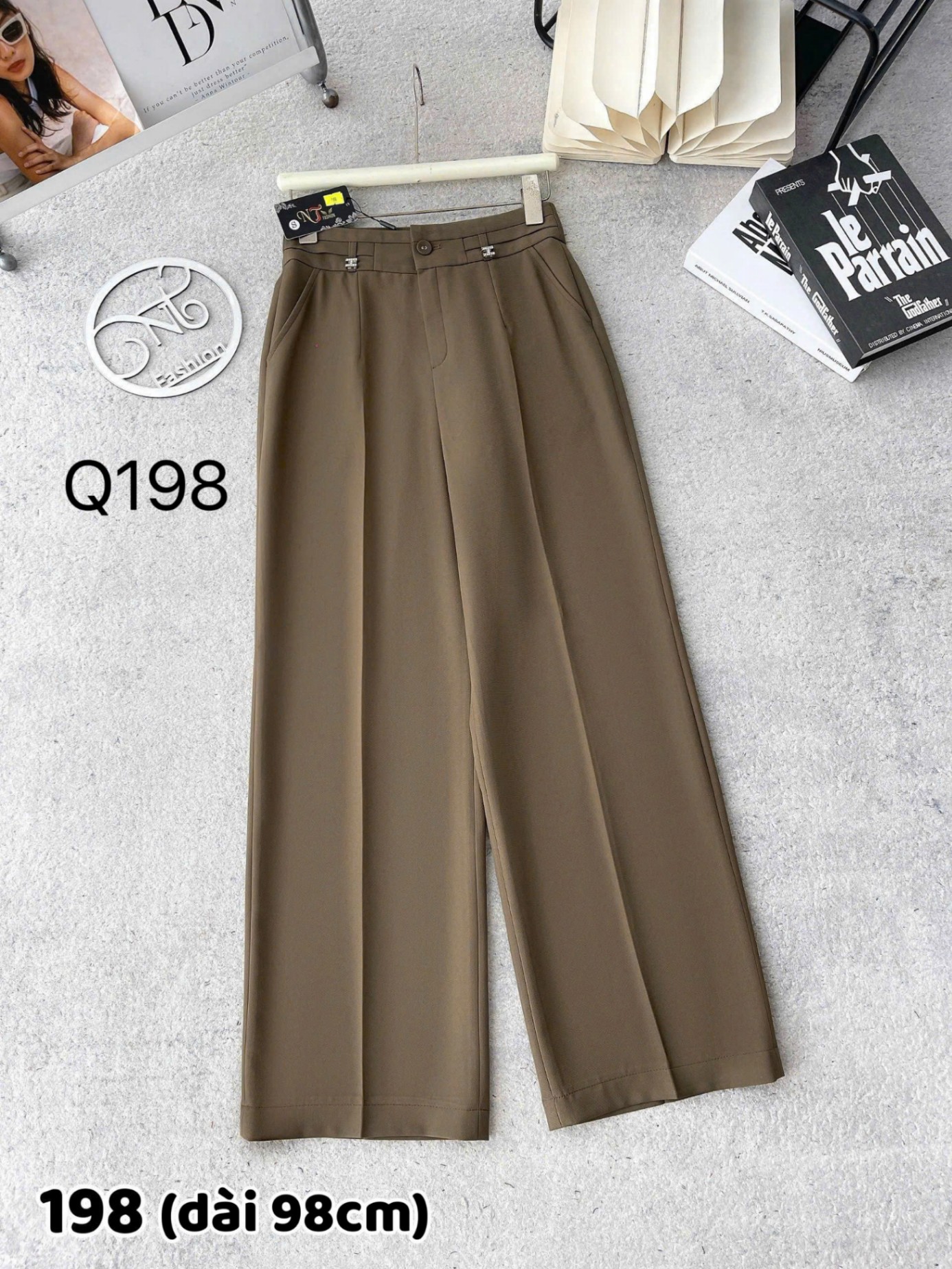 Q198 quần xuông đá H dài 98