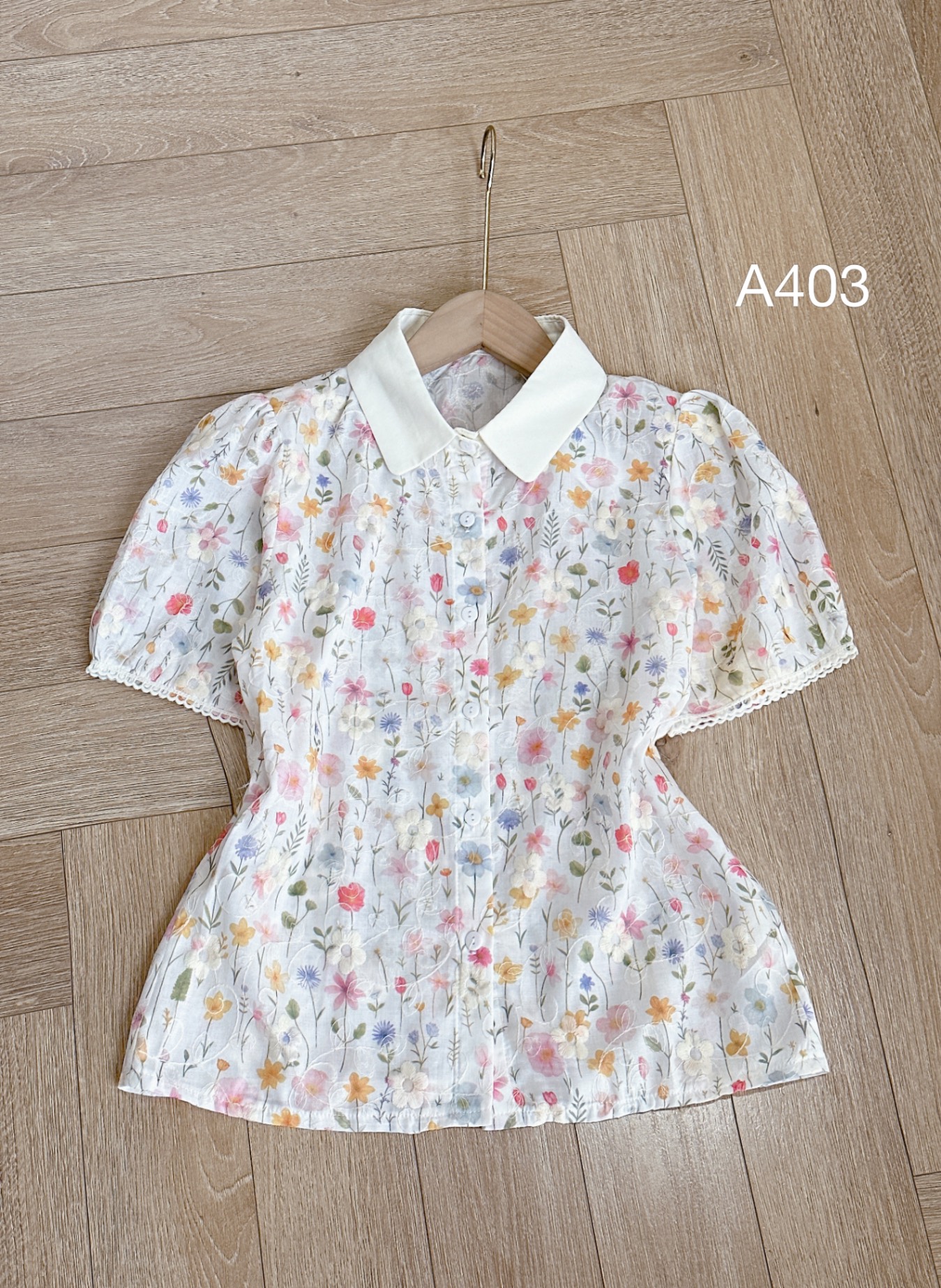 A403 áo ren hoa sắc màu